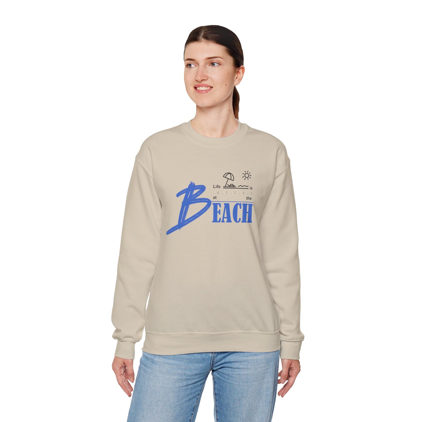 Life is Better at the Beach | Unisex Heavy Blend™ Crewneck Sweatshirt