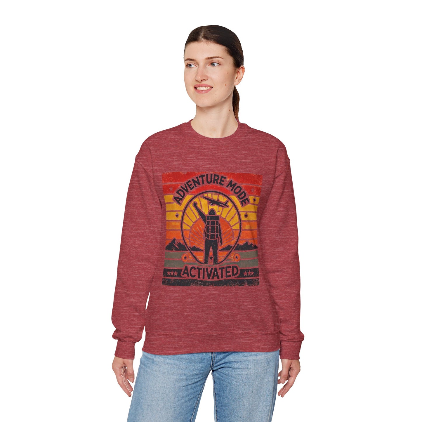 Adventure Mode Activated | Unisex Heavy Blend™ Crewneck Sweatshirt