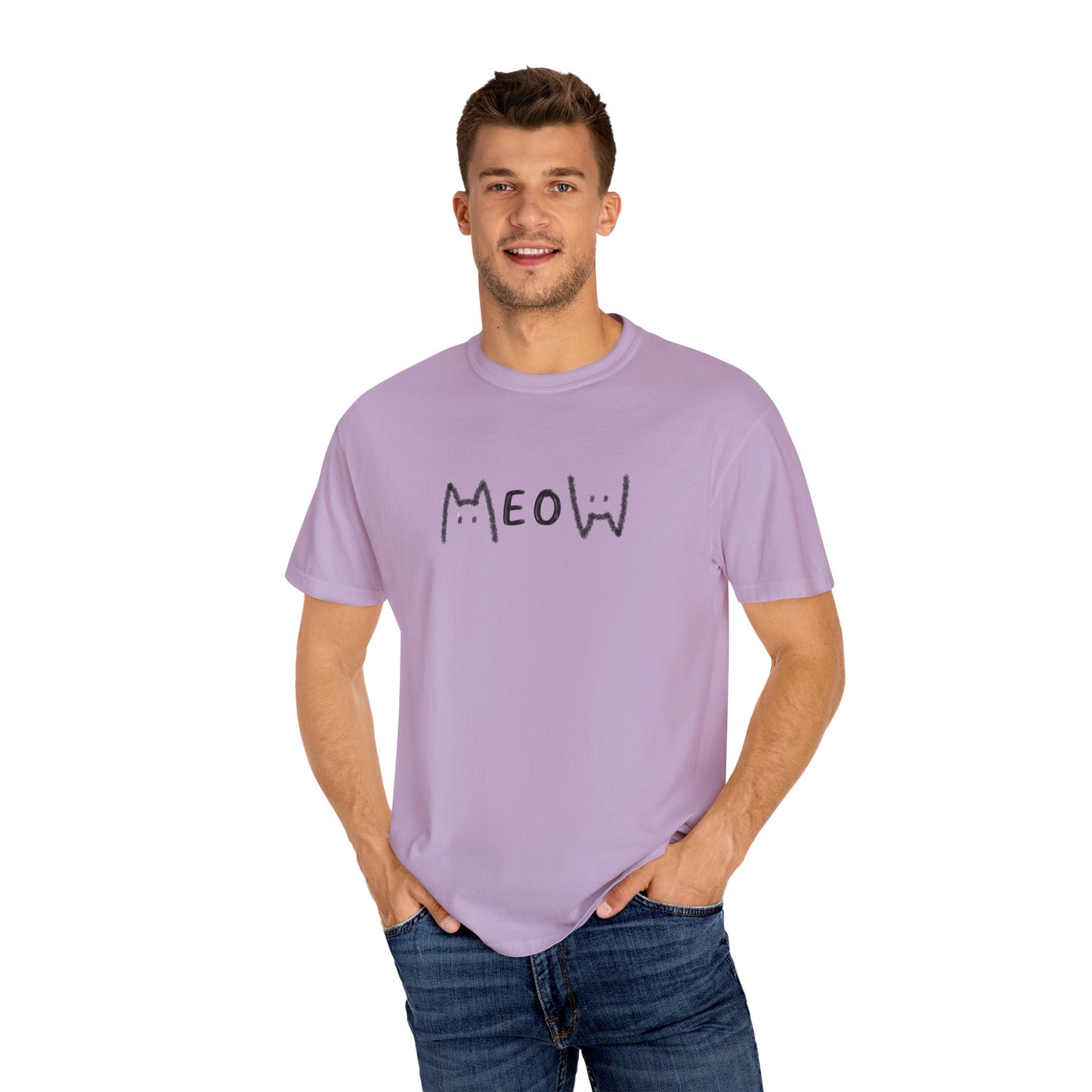 Meow_Unisex Garment-Dyed T-shirt