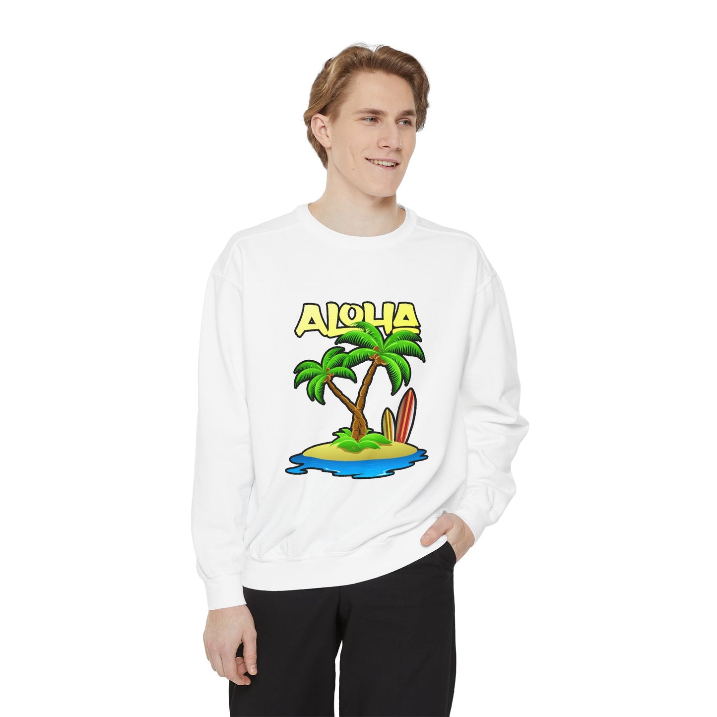 ALOHA | Unisex Garment-Dyed Sweatshirt