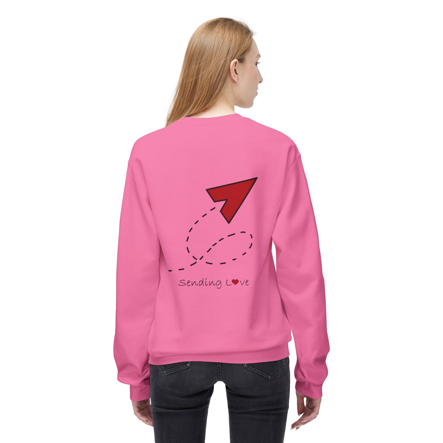 Sending Love | Unisex Midweight Softstyle Fleece Crewneck Sweatshirt
