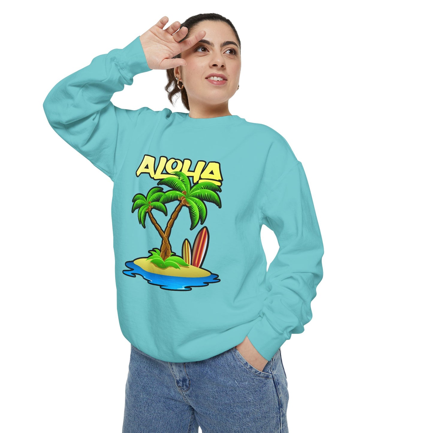 ALOHA | Unisex Garment-Dyed Sweatshirt