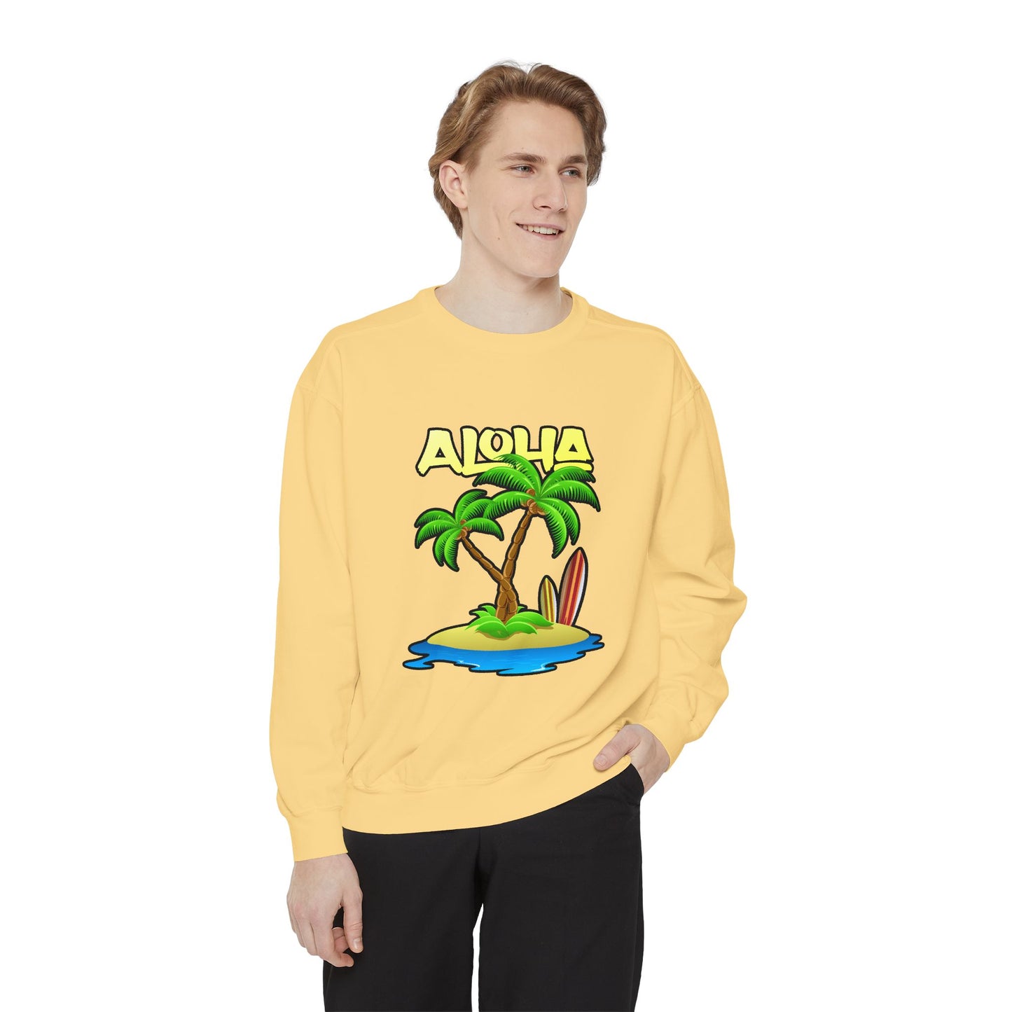 ALOHA | Unisex Garment-Dyed Sweatshirt