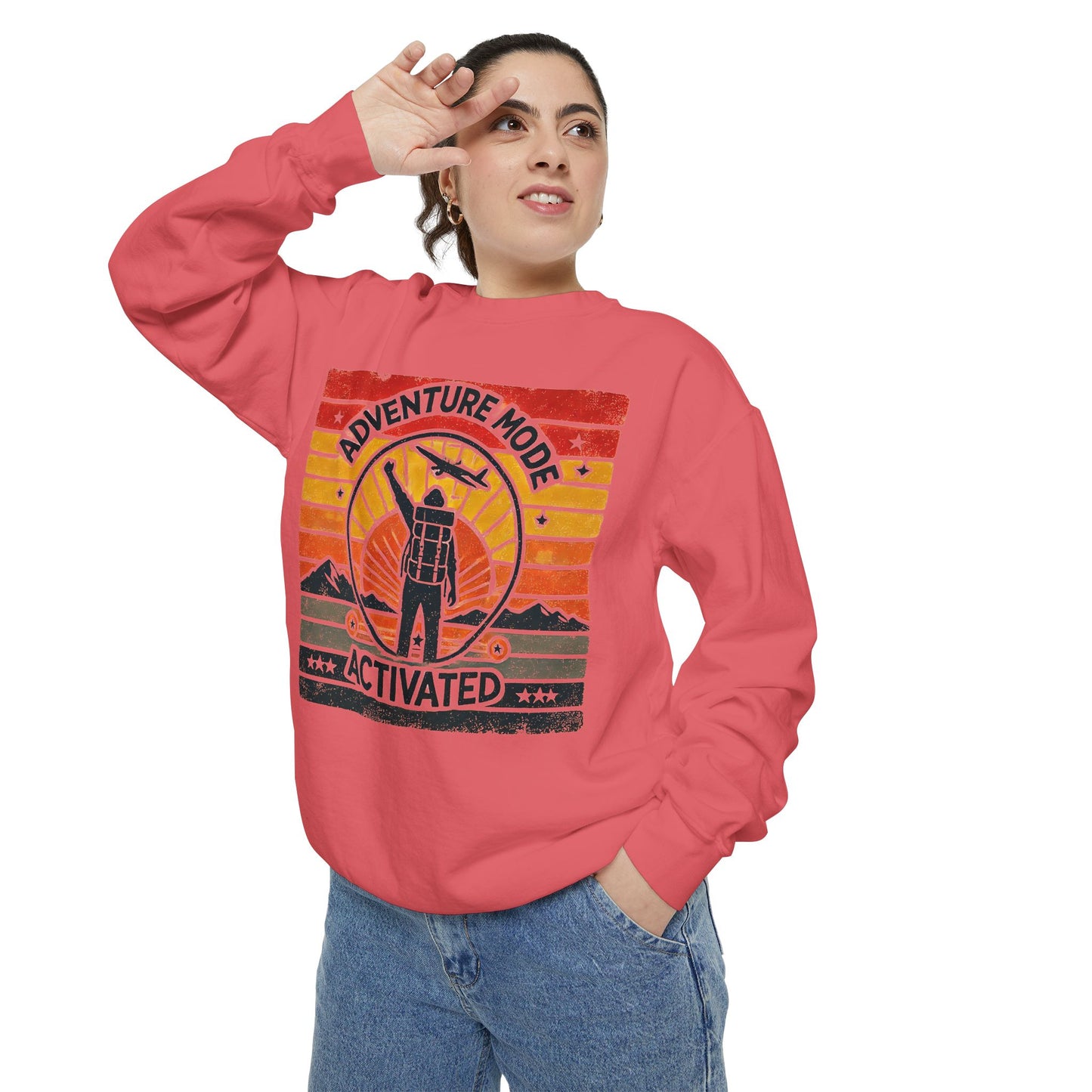 Adventure Mode Activated | Unisex Garment-Dyed Sweatshirt