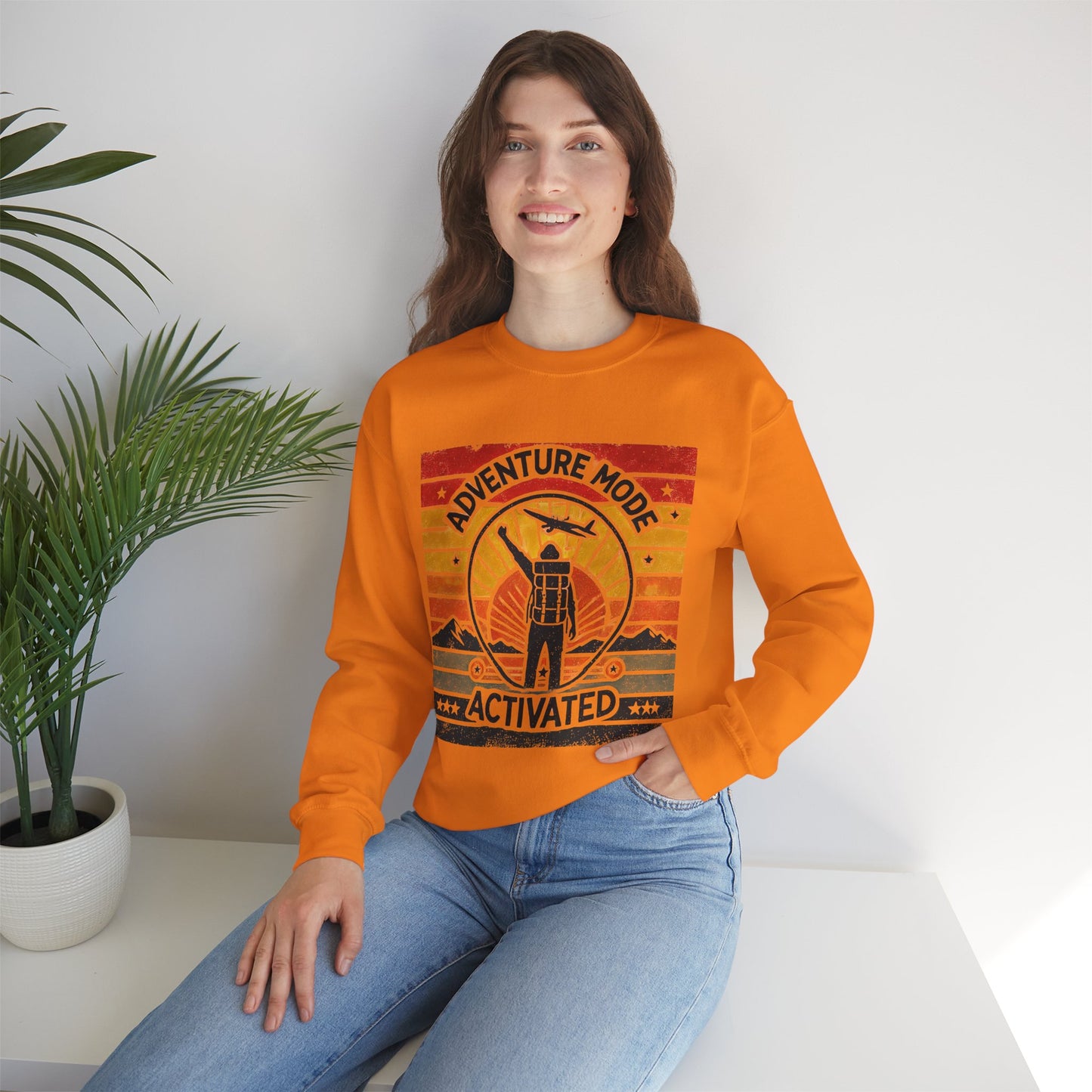 Adventure Mode Activated | Unisex Heavy Blend™ Crewneck Sweatshirt