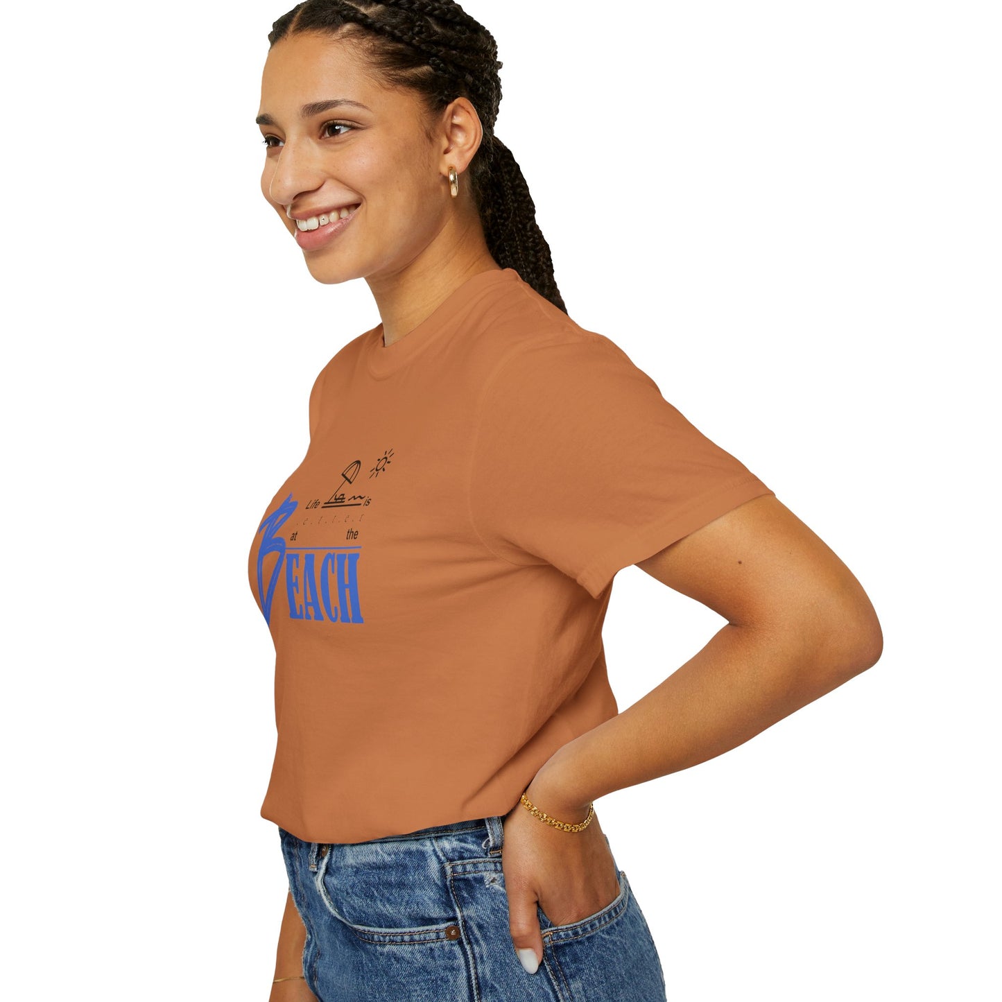 Life is Better at the Beach | Unisex Garment-Dyed T-shirt