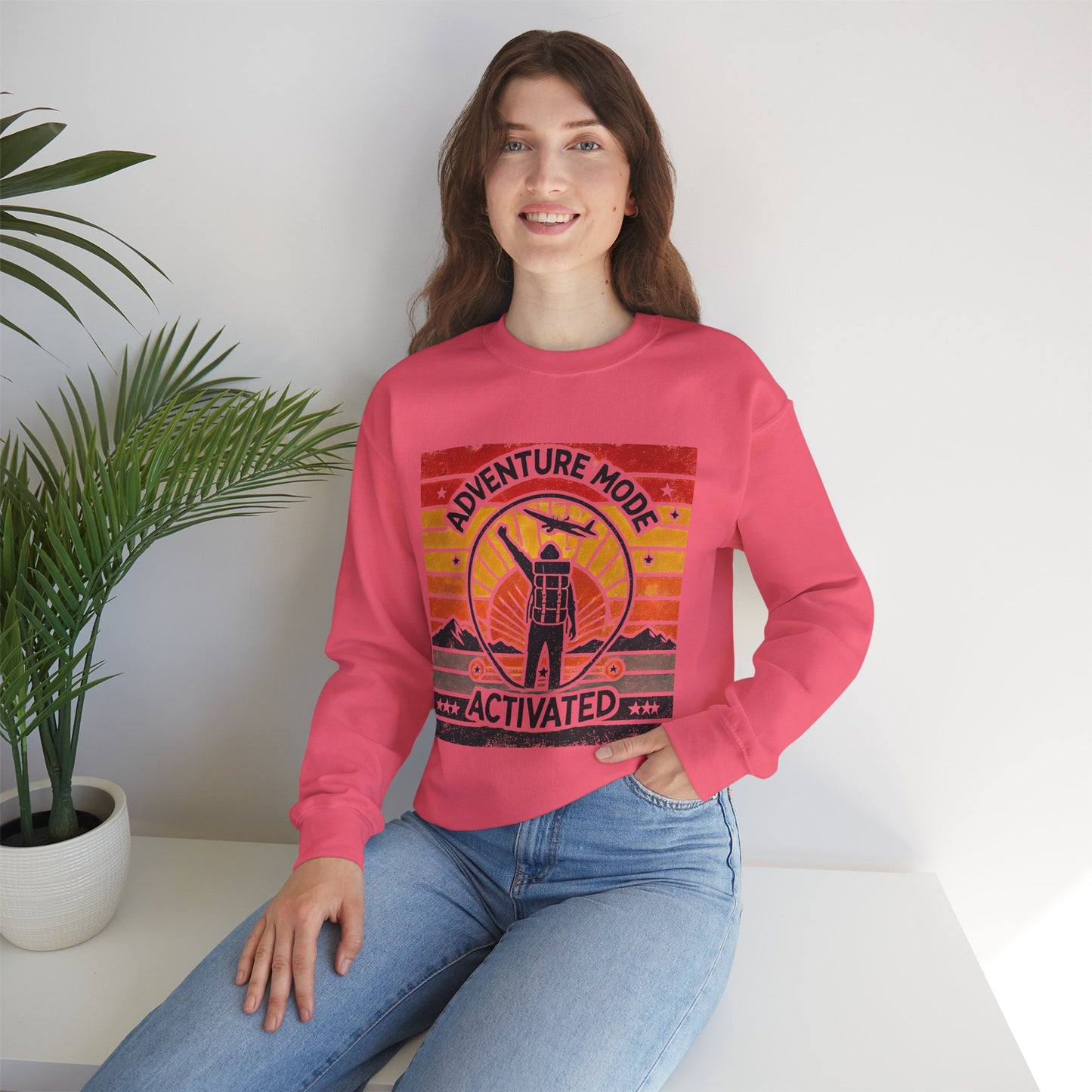 Adventure Mode Activated | Unisex Heavy Blend™ Crewneck Sweatshirt