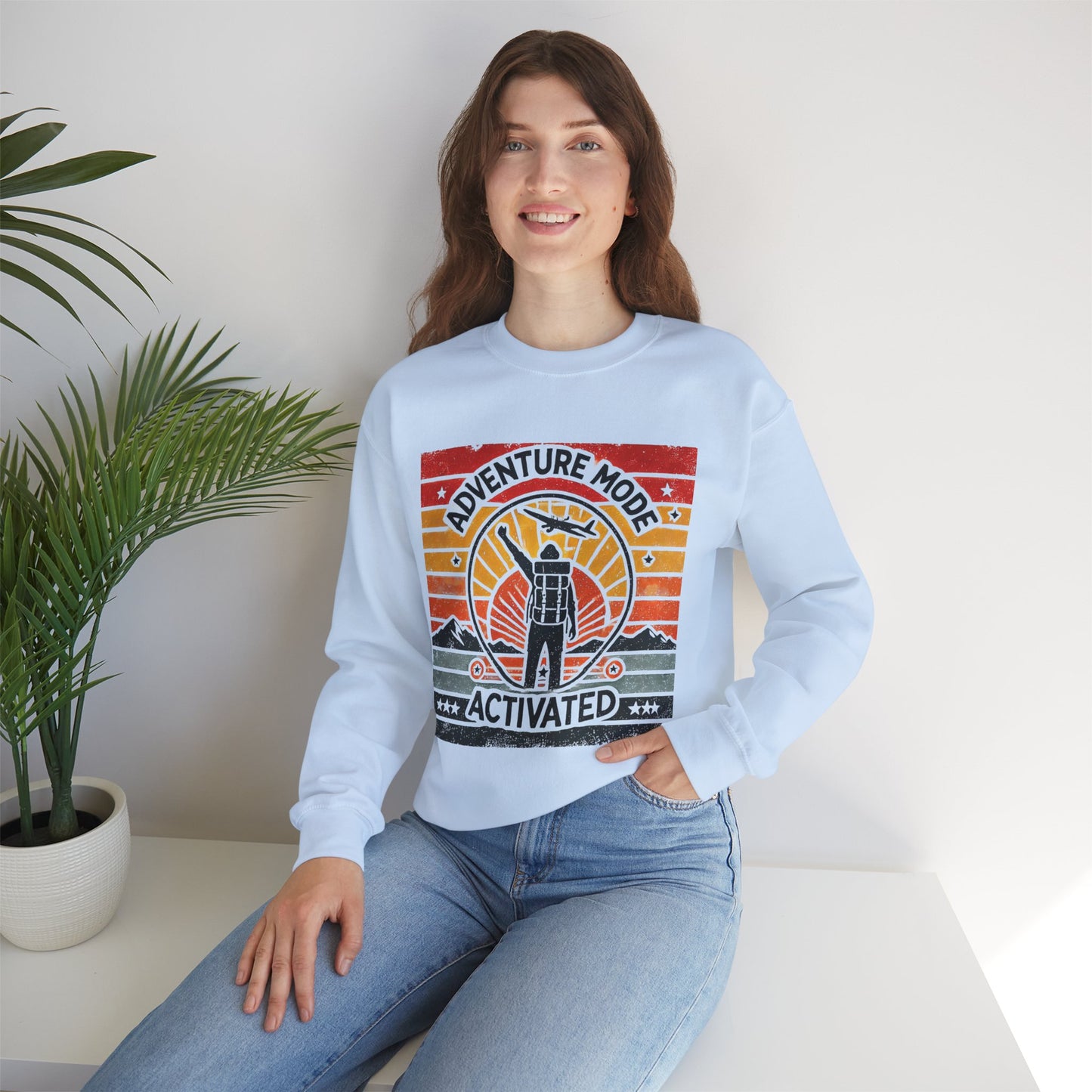 Adventure Mode Activated | Unisex Heavy Blend™ Crewneck Sweatshirt