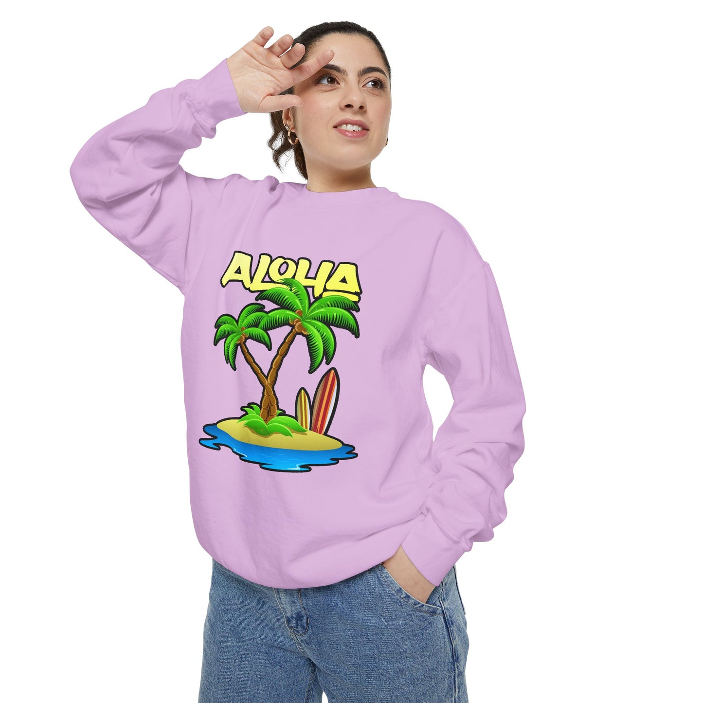 ALOHA | Unisex Garment-Dyed Sweatshirt