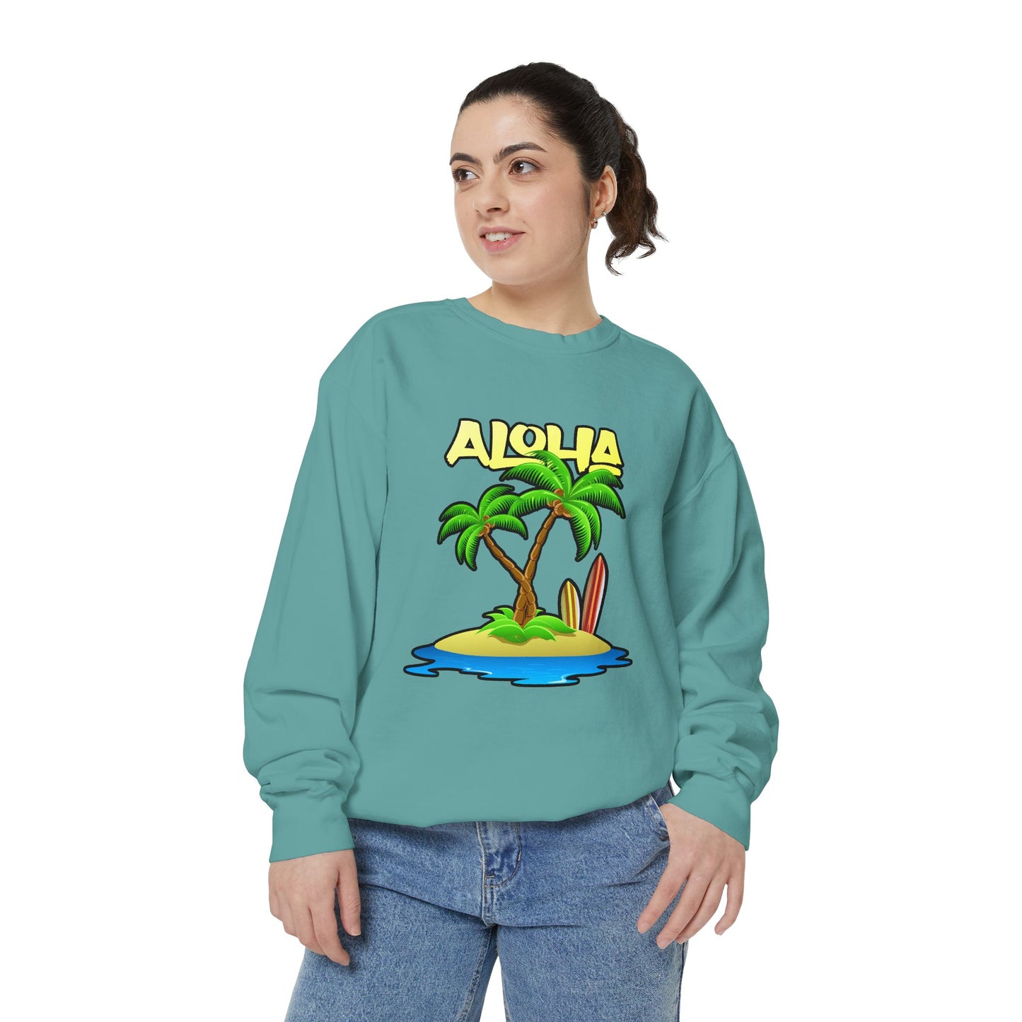 ALOHA | Unisex Garment-Dyed Sweatshirt
