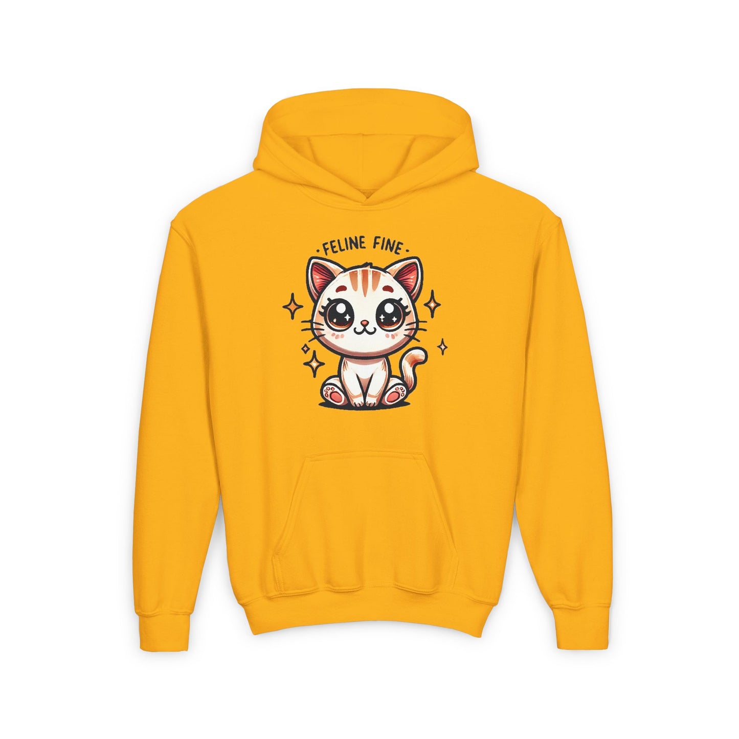 Feline Fine | Youth Heavy Blend Hooded Sweatshirt