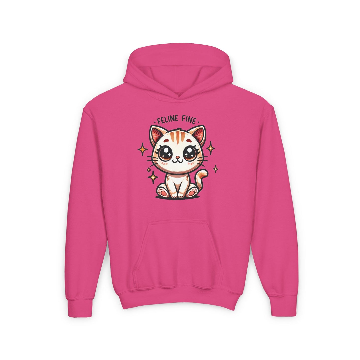 Feline Fine | Youth Heavy Blend Hooded Sweatshirt