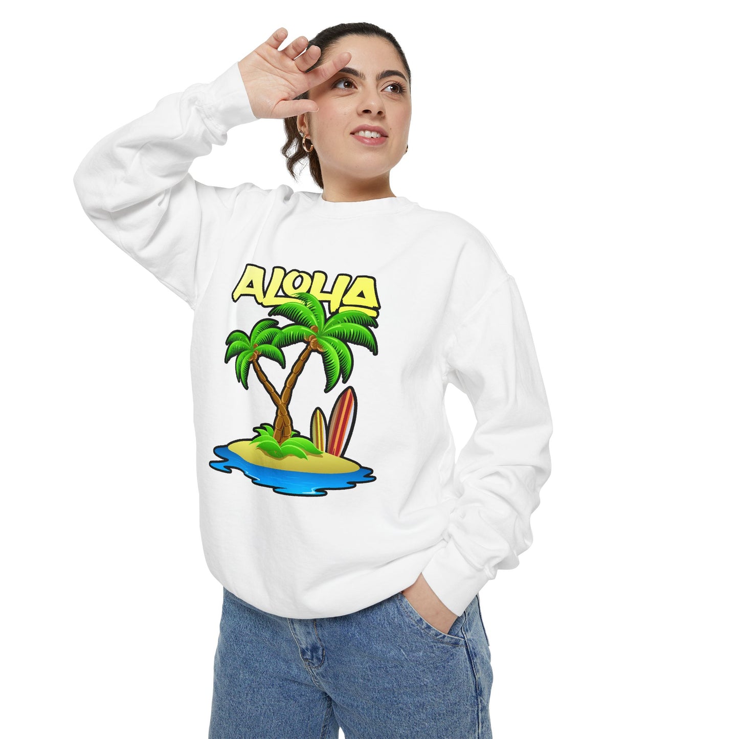 ALOHA | Unisex Garment-Dyed Sweatshirt