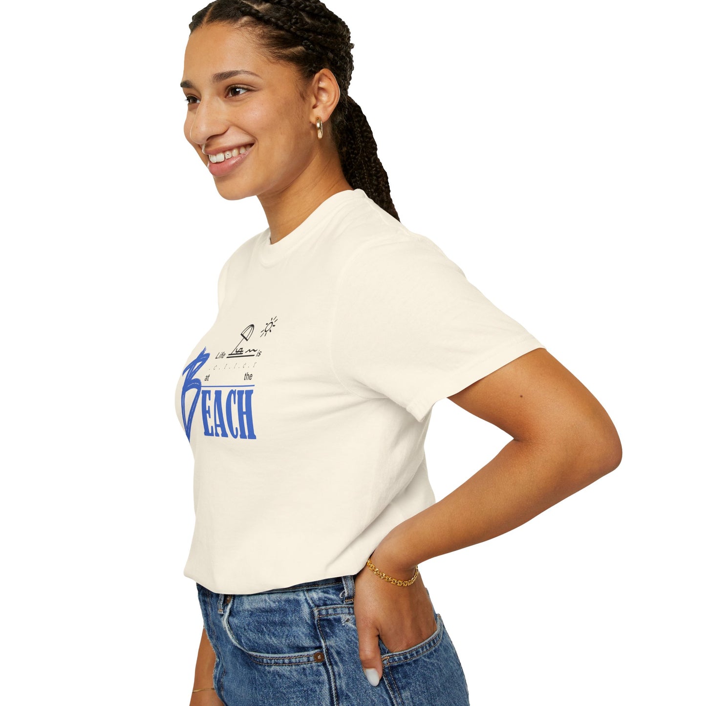 Life is Better at the Beach | Unisex Garment-Dyed T-shirt