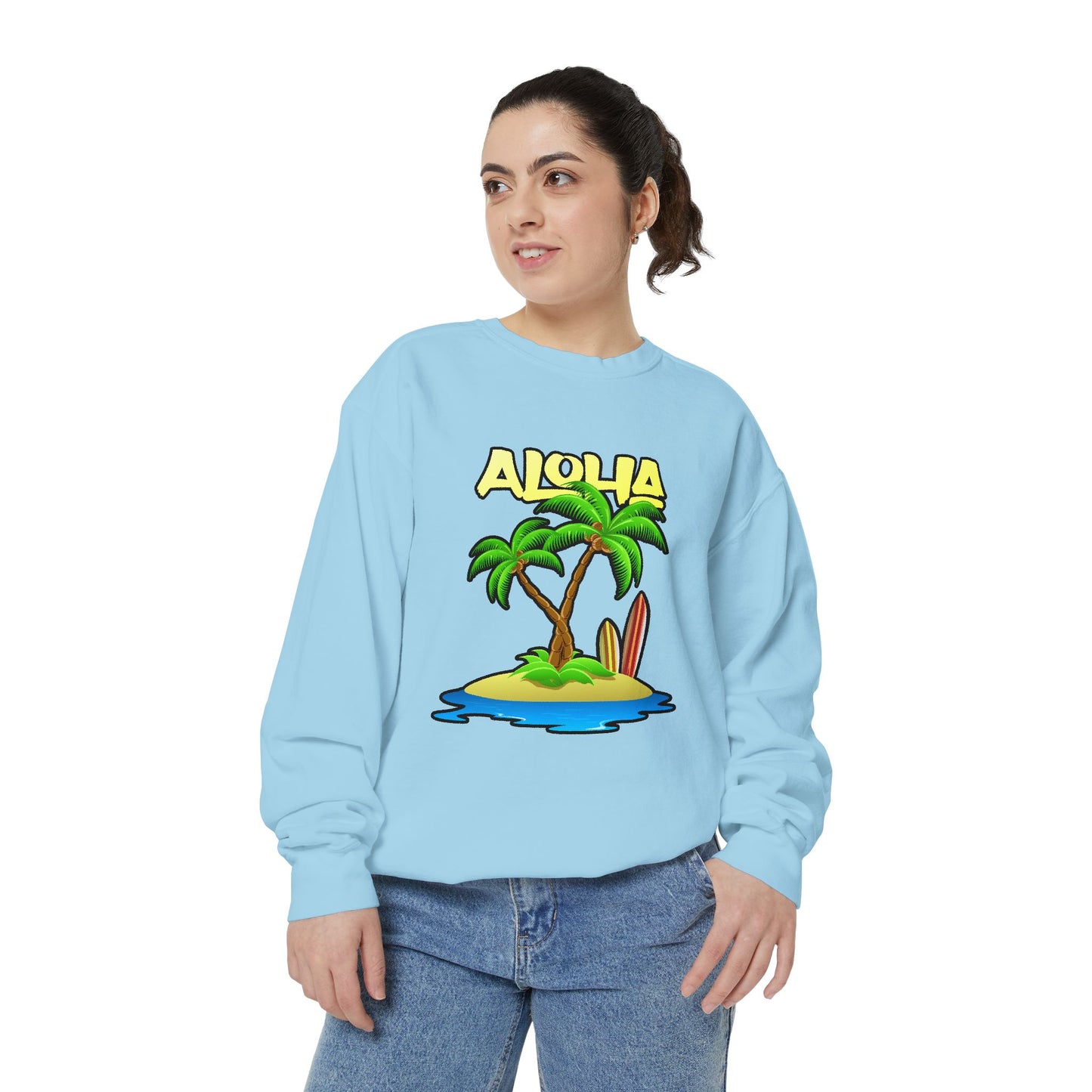 ALOHA | Unisex Garment-Dyed Sweatshirt
