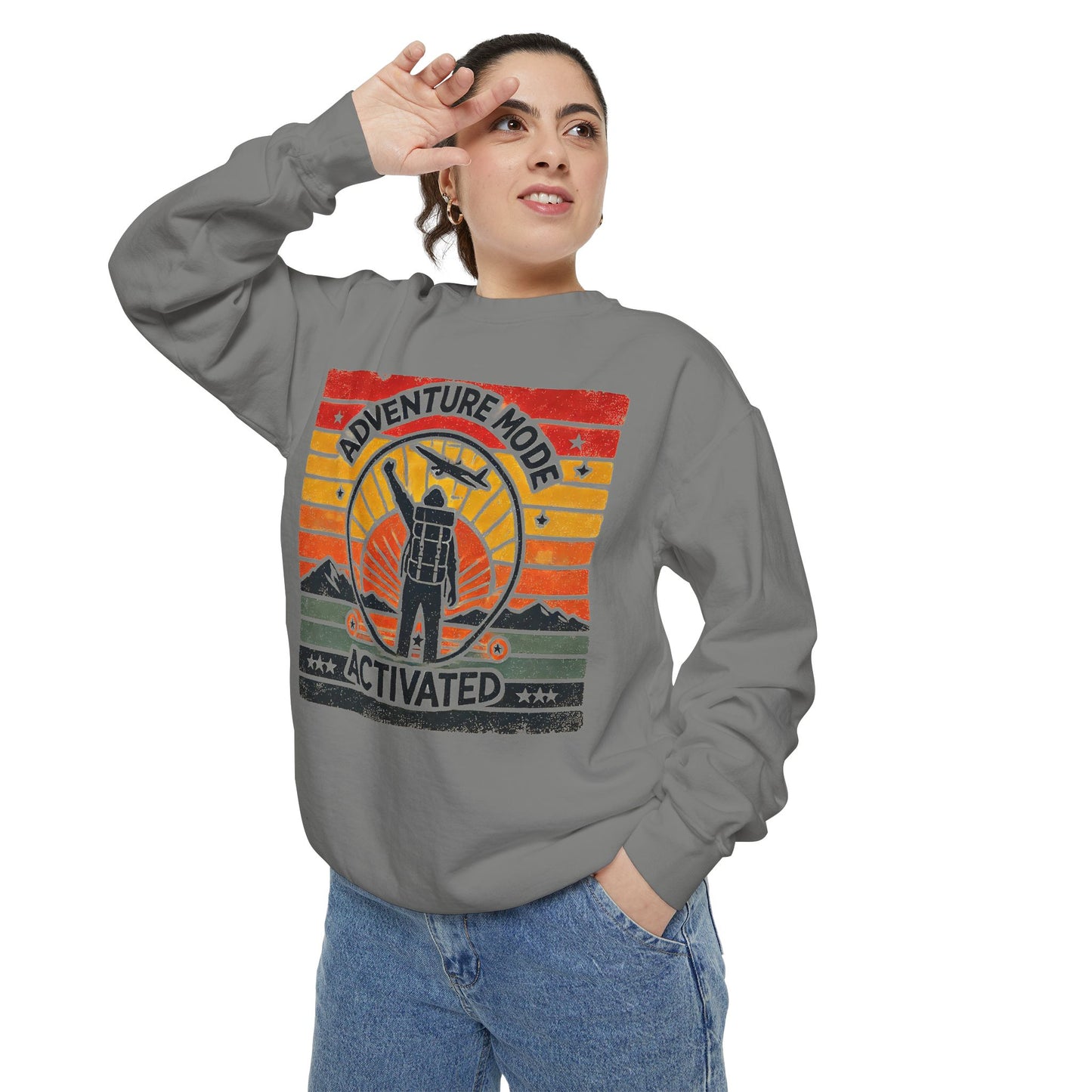 Adventure Mode Activated | Unisex Garment-Dyed Sweatshirt