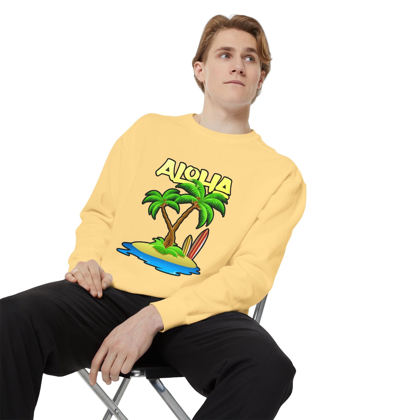 ALOHA | Unisex Garment-Dyed Sweatshirt