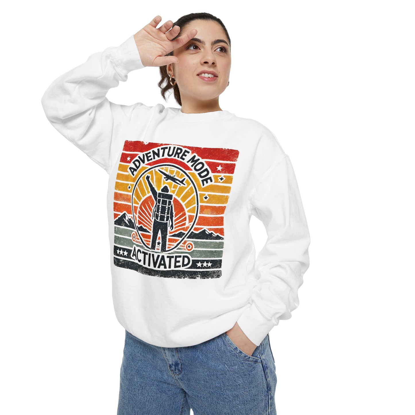 Adventure Mode Activated | Unisex Garment-Dyed Sweatshirt