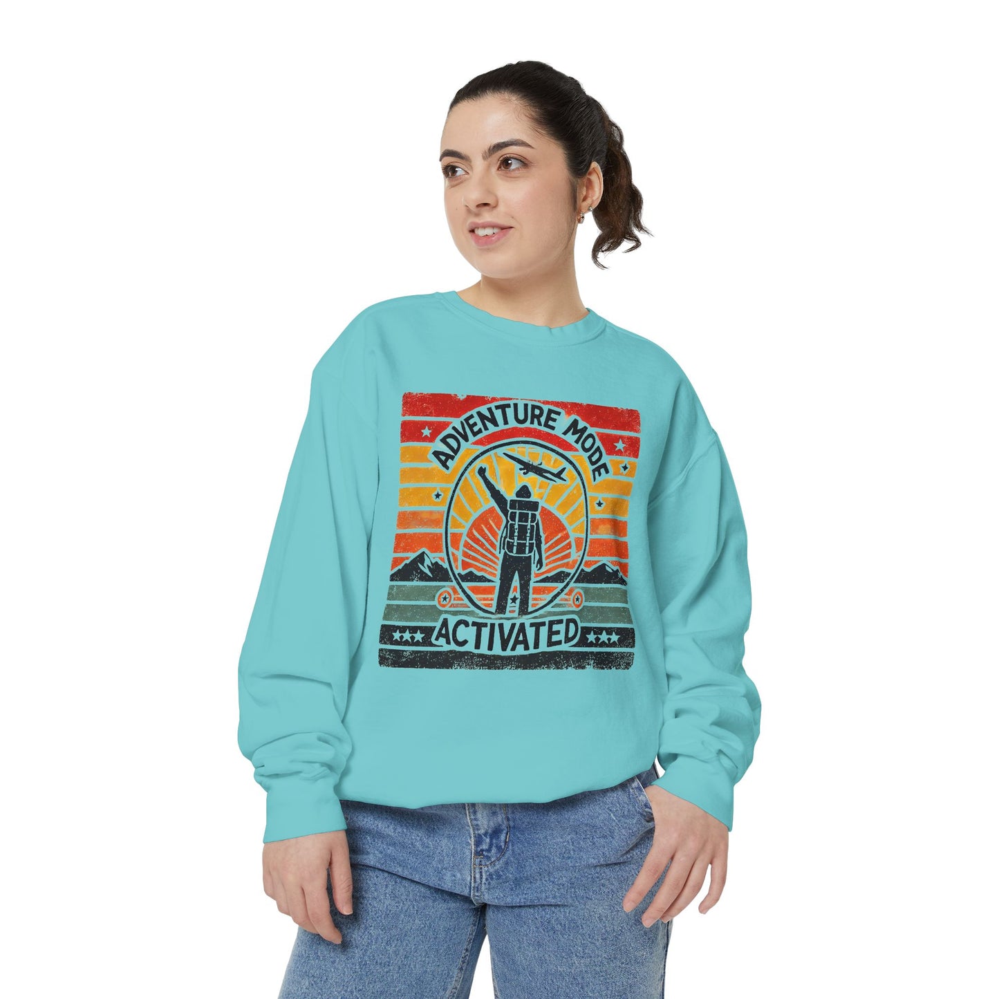 Adventure Mode Activated | Unisex Garment-Dyed Sweatshirt