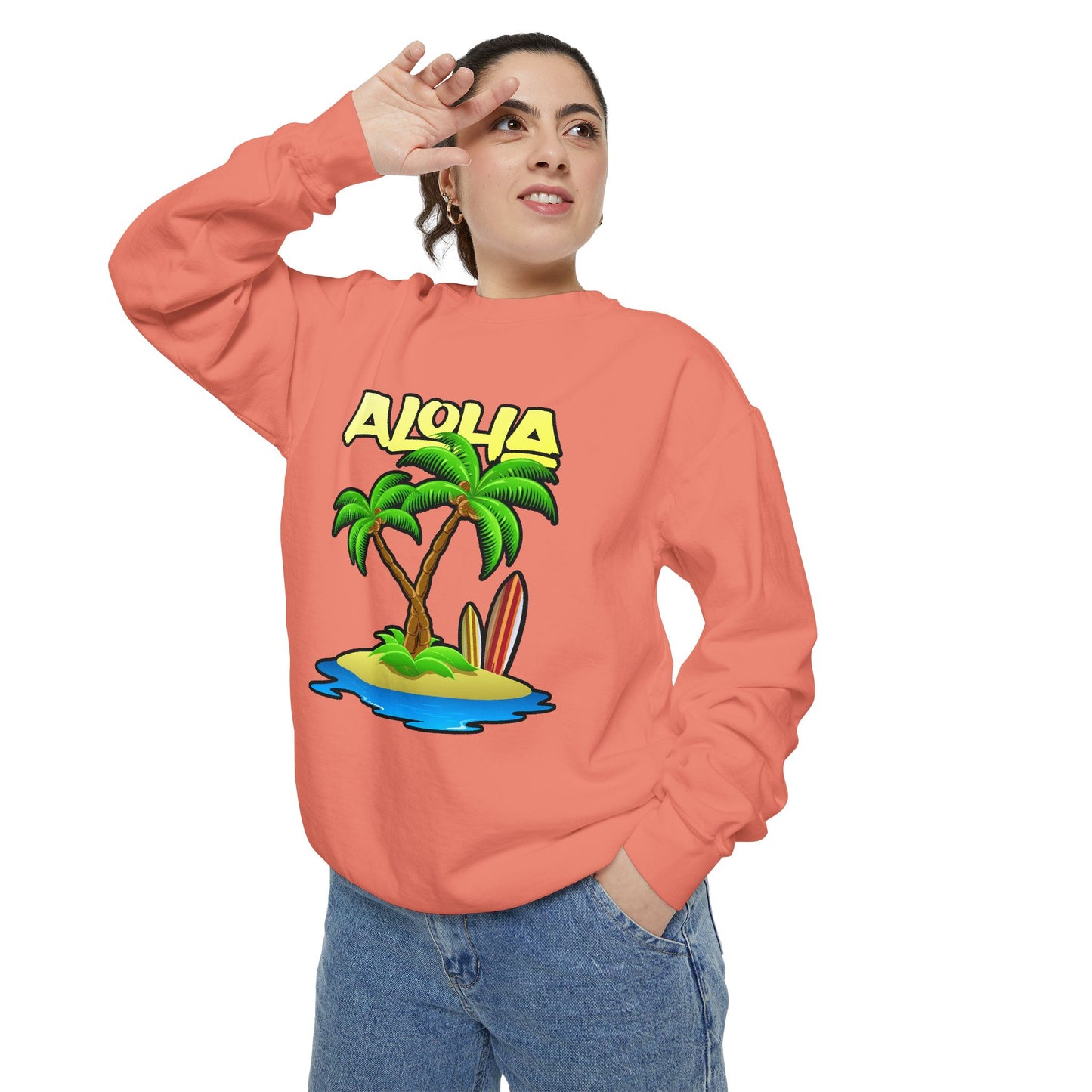 ALOHA | Unisex Garment-Dyed Sweatshirt
