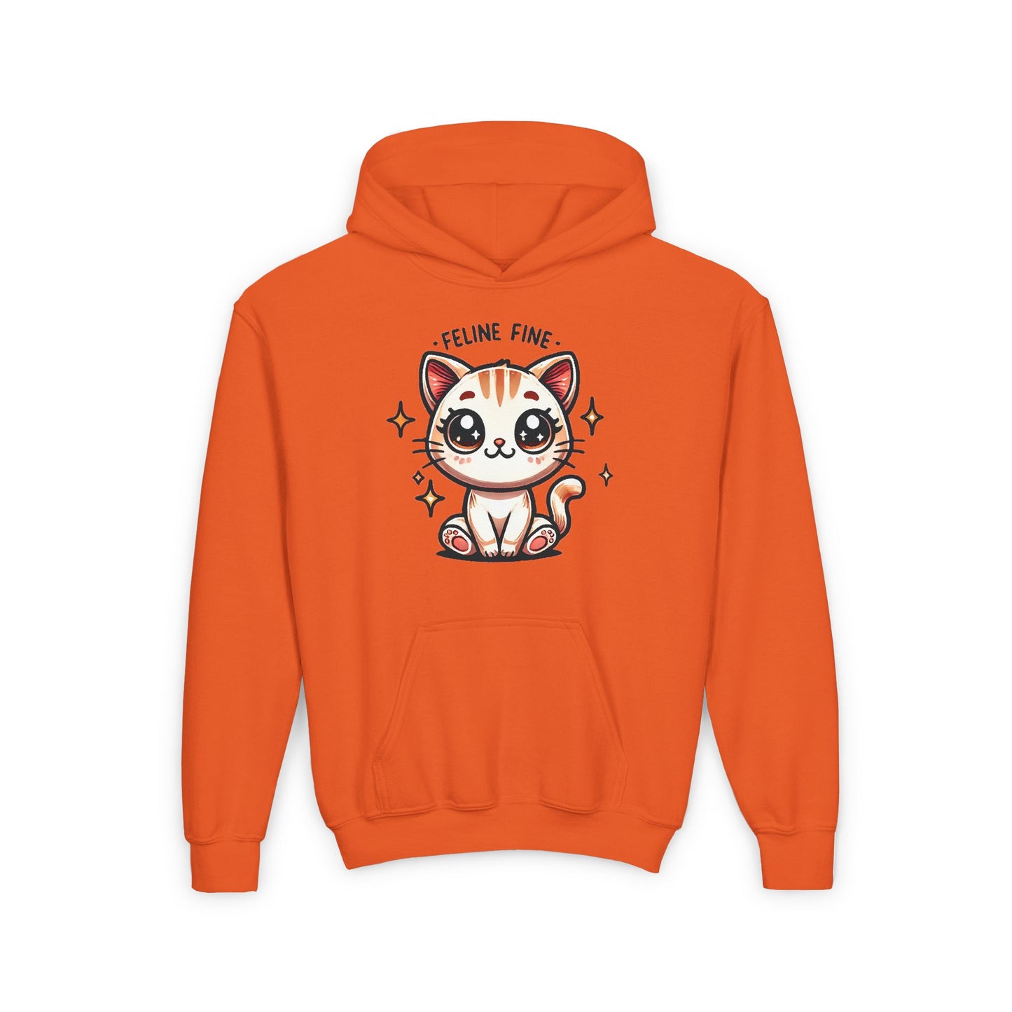 Feline Fine | Youth Heavy Blend Hooded Sweatshirt