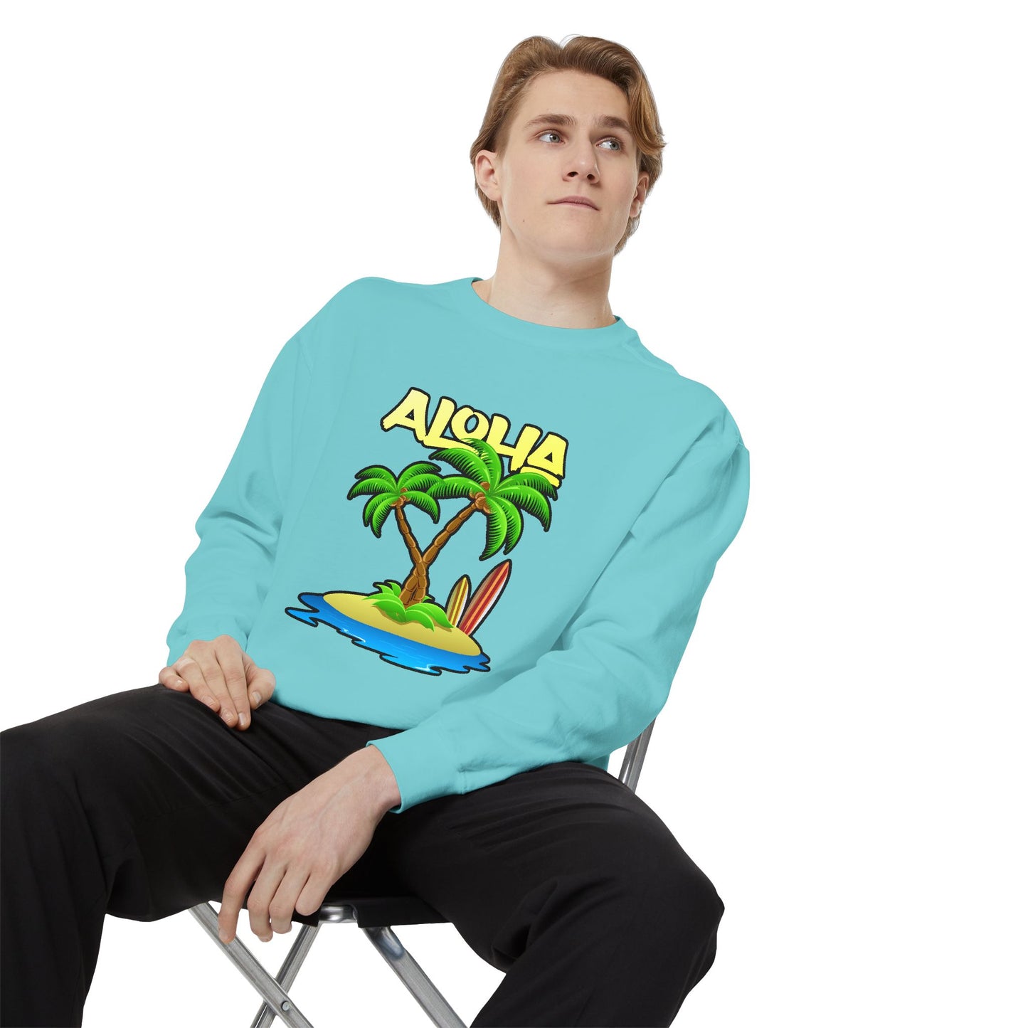 ALOHA | Unisex Garment-Dyed Sweatshirt