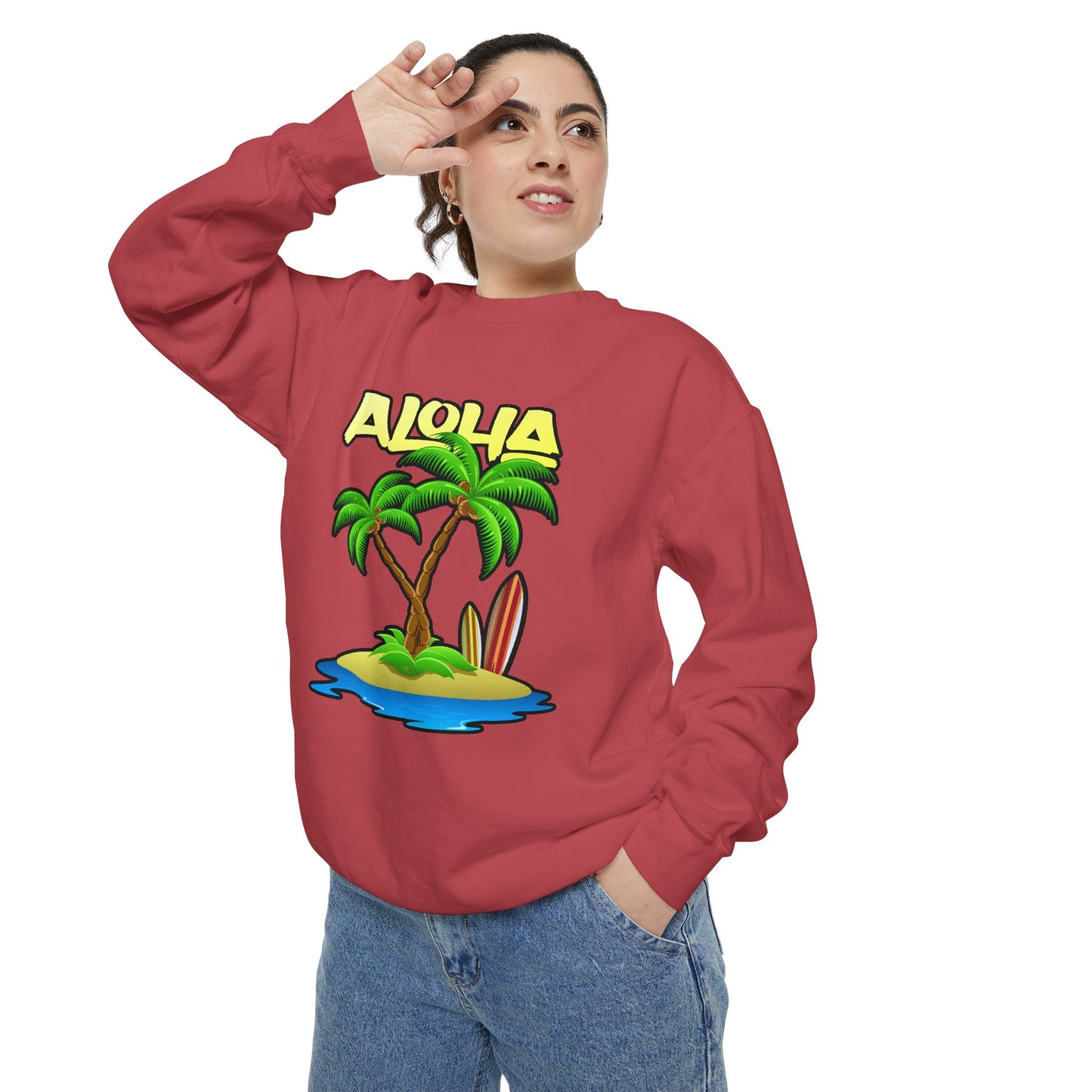 ALOHA | Unisex Garment-Dyed Sweatshirt