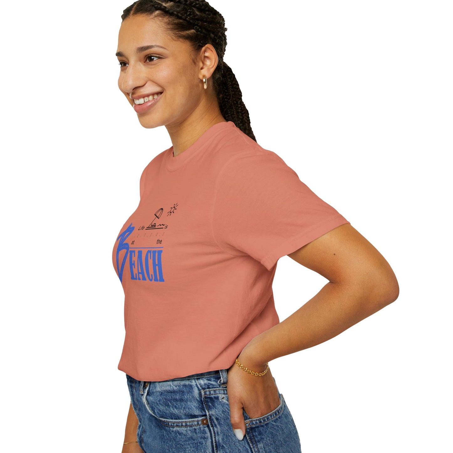 Life is Better at the Beach | Unisex Garment-Dyed T-shirt