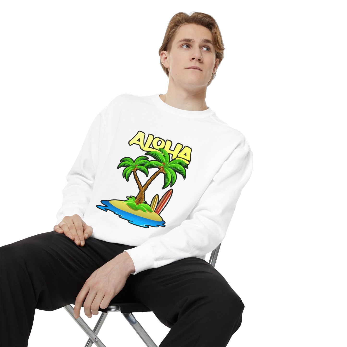 ALOHA | Unisex Garment-Dyed Sweatshirt