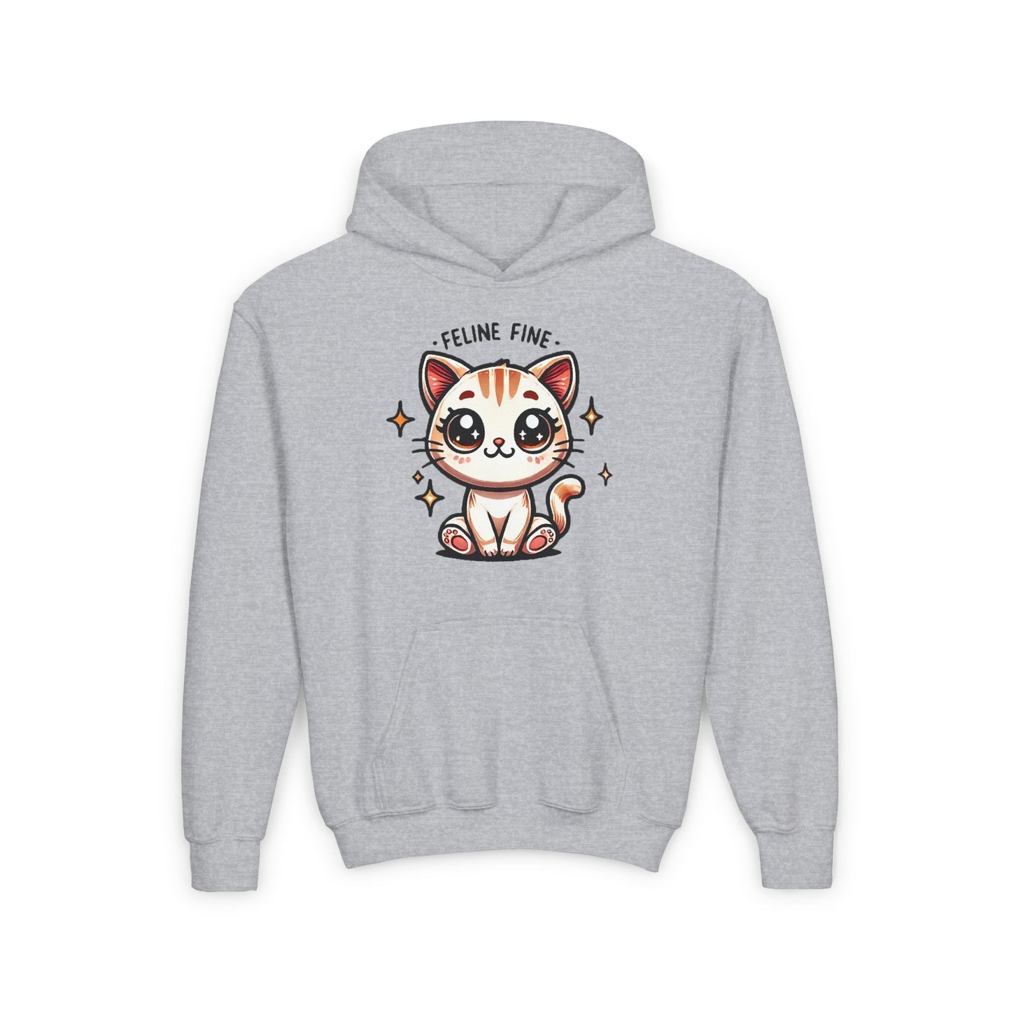 Feline Fine | Youth Heavy Blend Hooded Sweatshirt