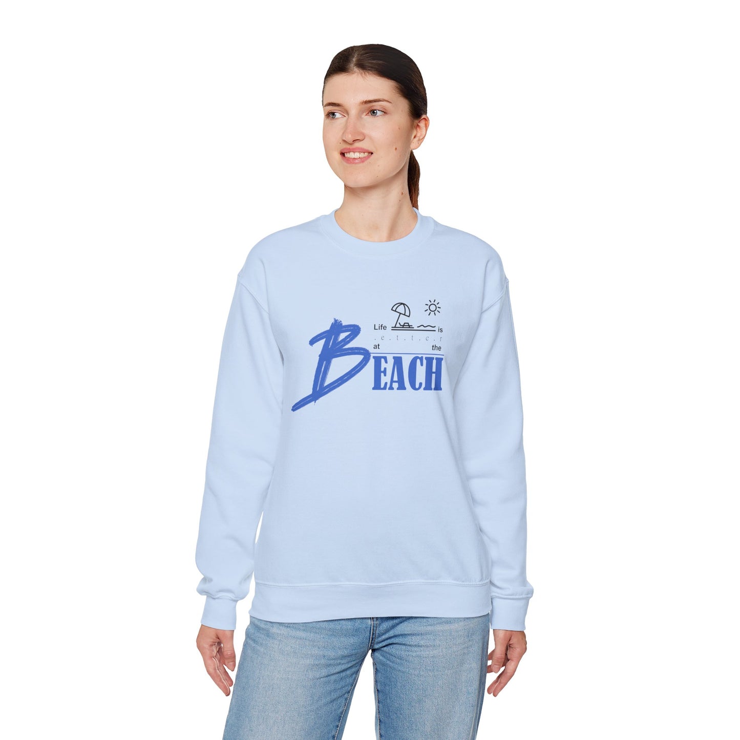 Life is Better at the Beach | Unisex Heavy Blend™ Crewneck Sweatshirt