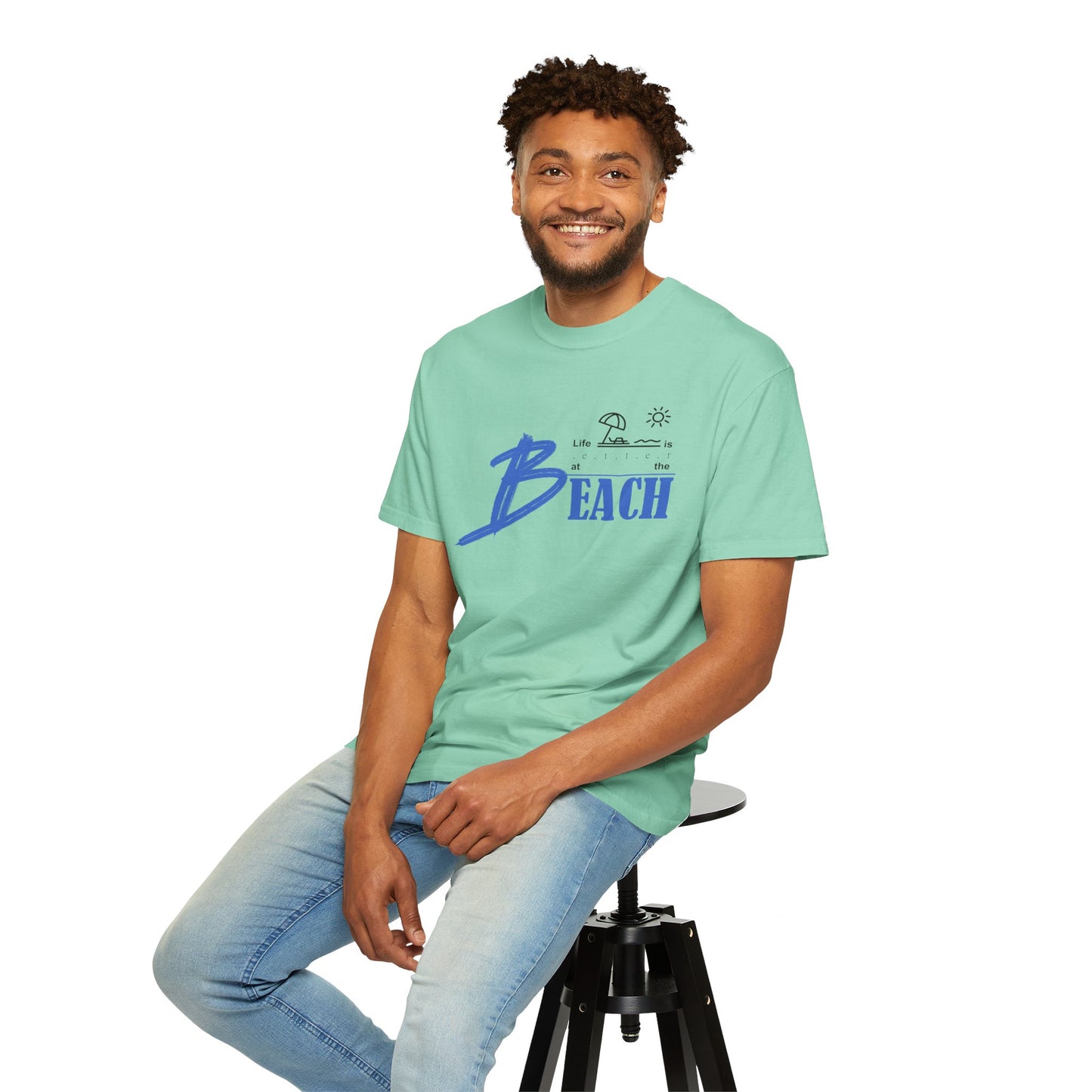 Life is Better at the Beach | Unisex Garment-Dyed T-shirt