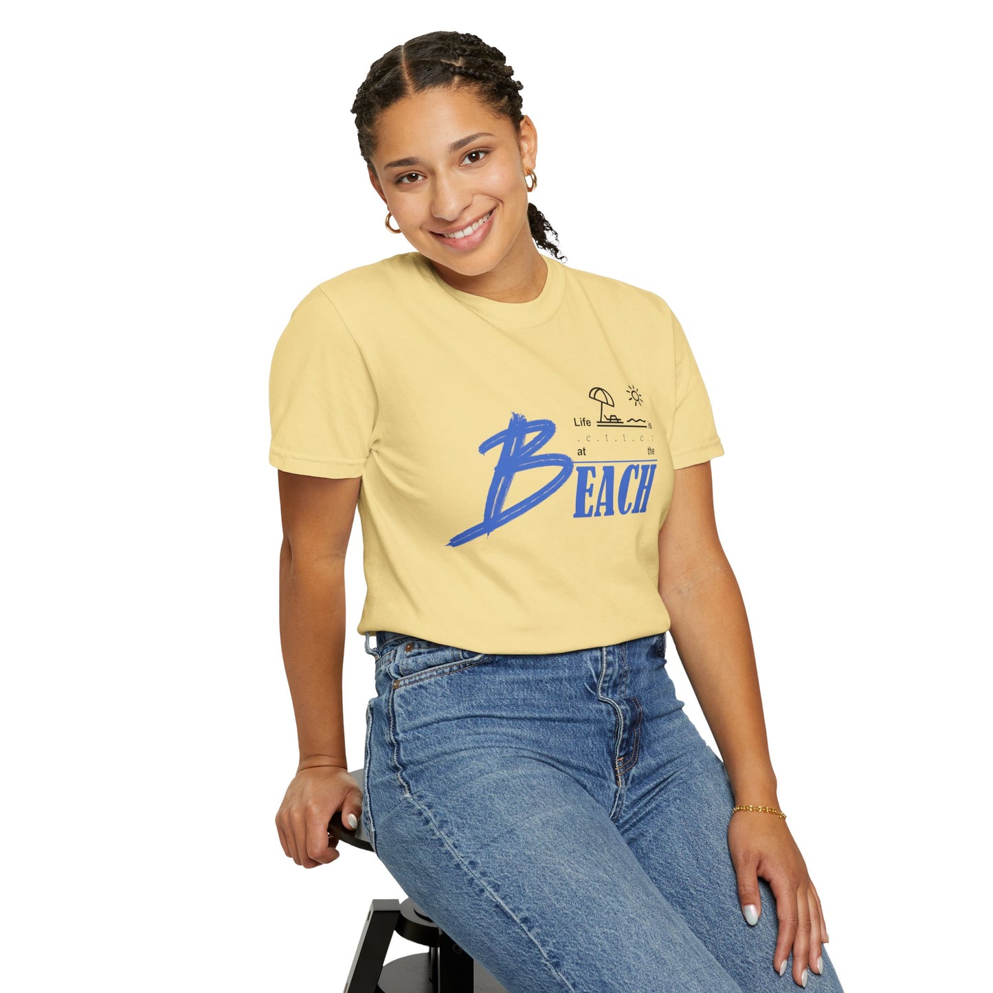 Life is Better at the Beach | Unisex Garment-Dyed T-shirt