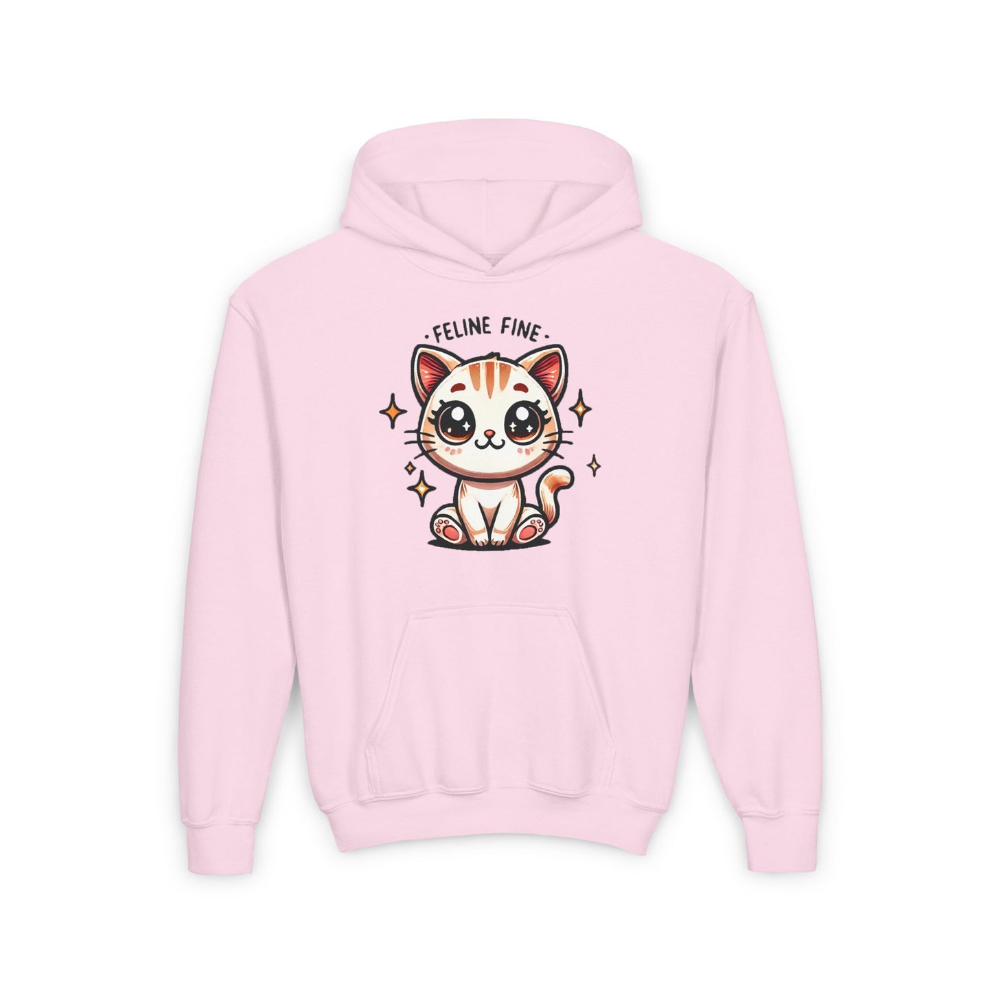 Feline Fine | Youth Heavy Blend Hooded Sweatshirt