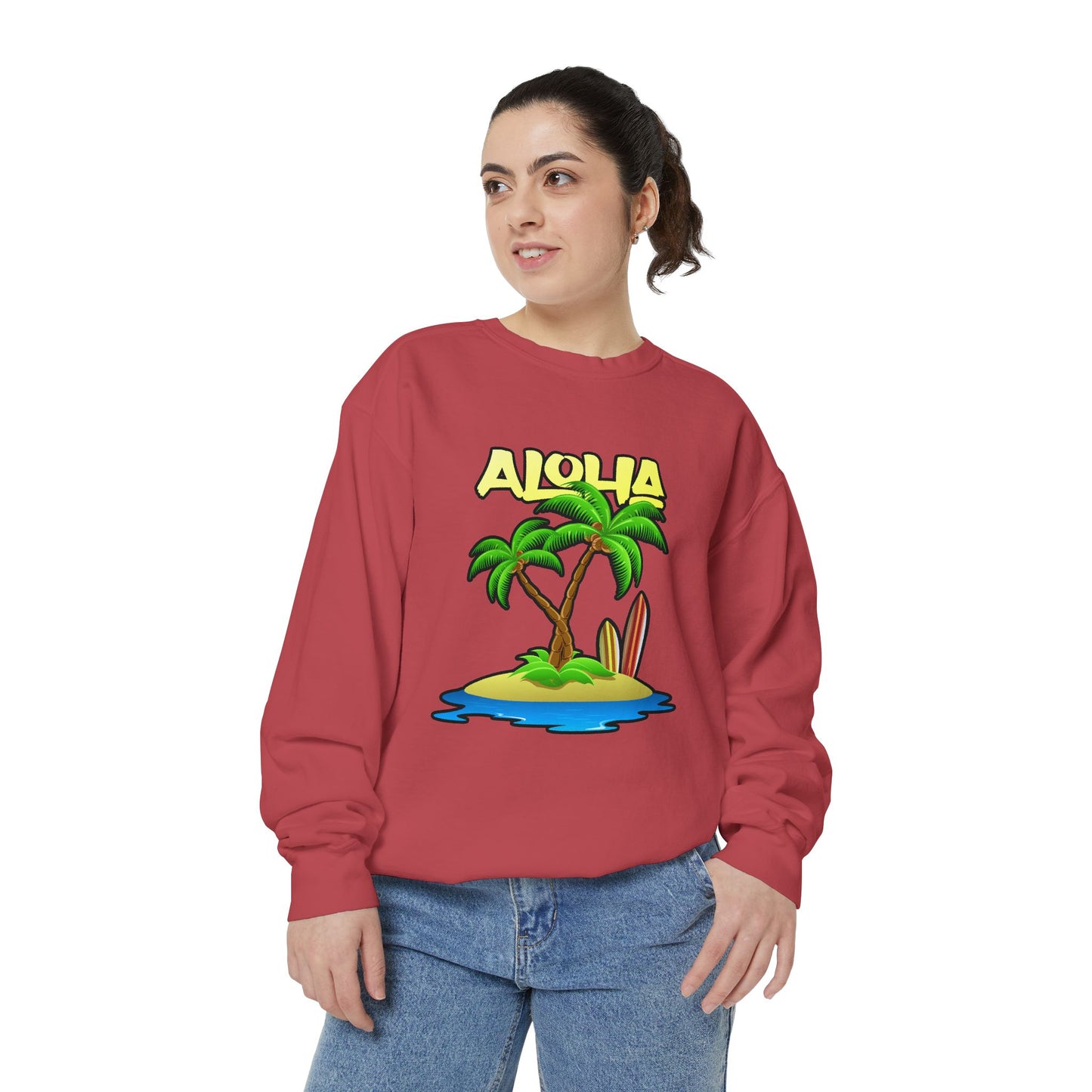 ALOHA | Unisex Garment-Dyed Sweatshirt