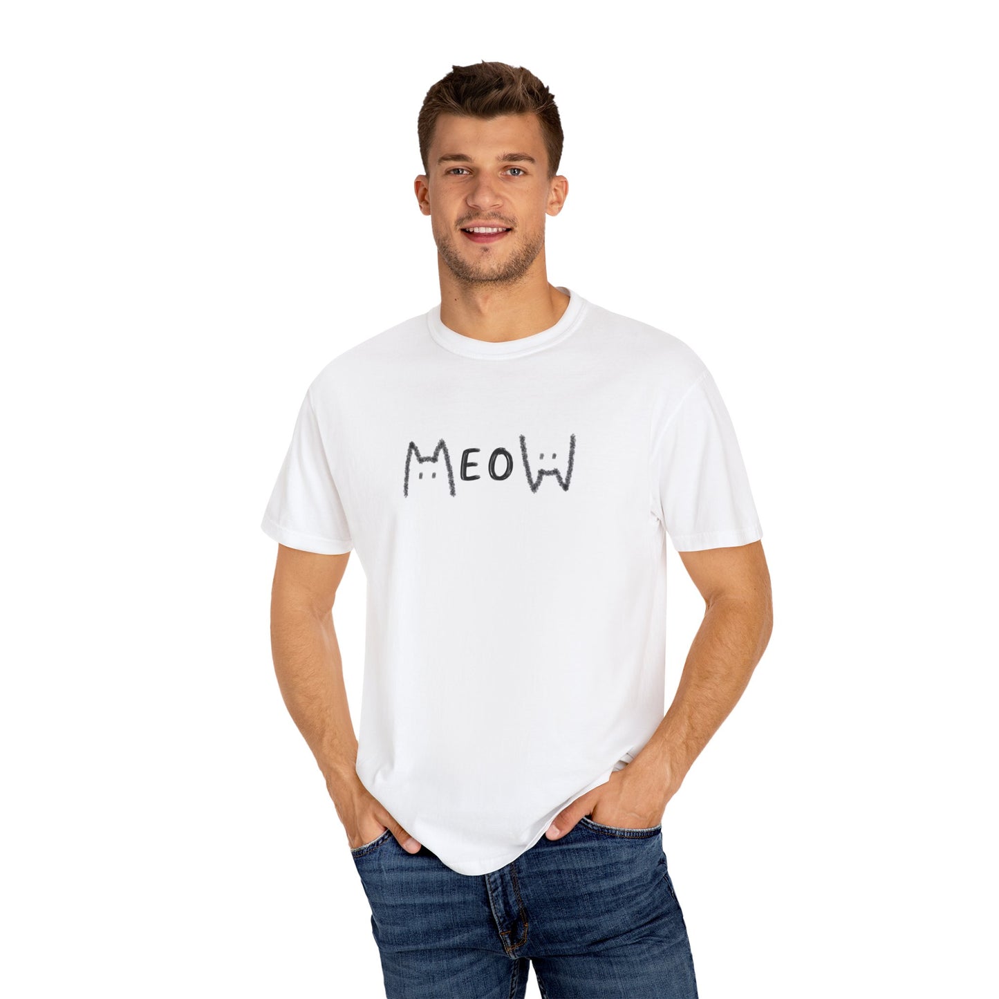 Meow_Unisex Garment-Dyed T-shirt