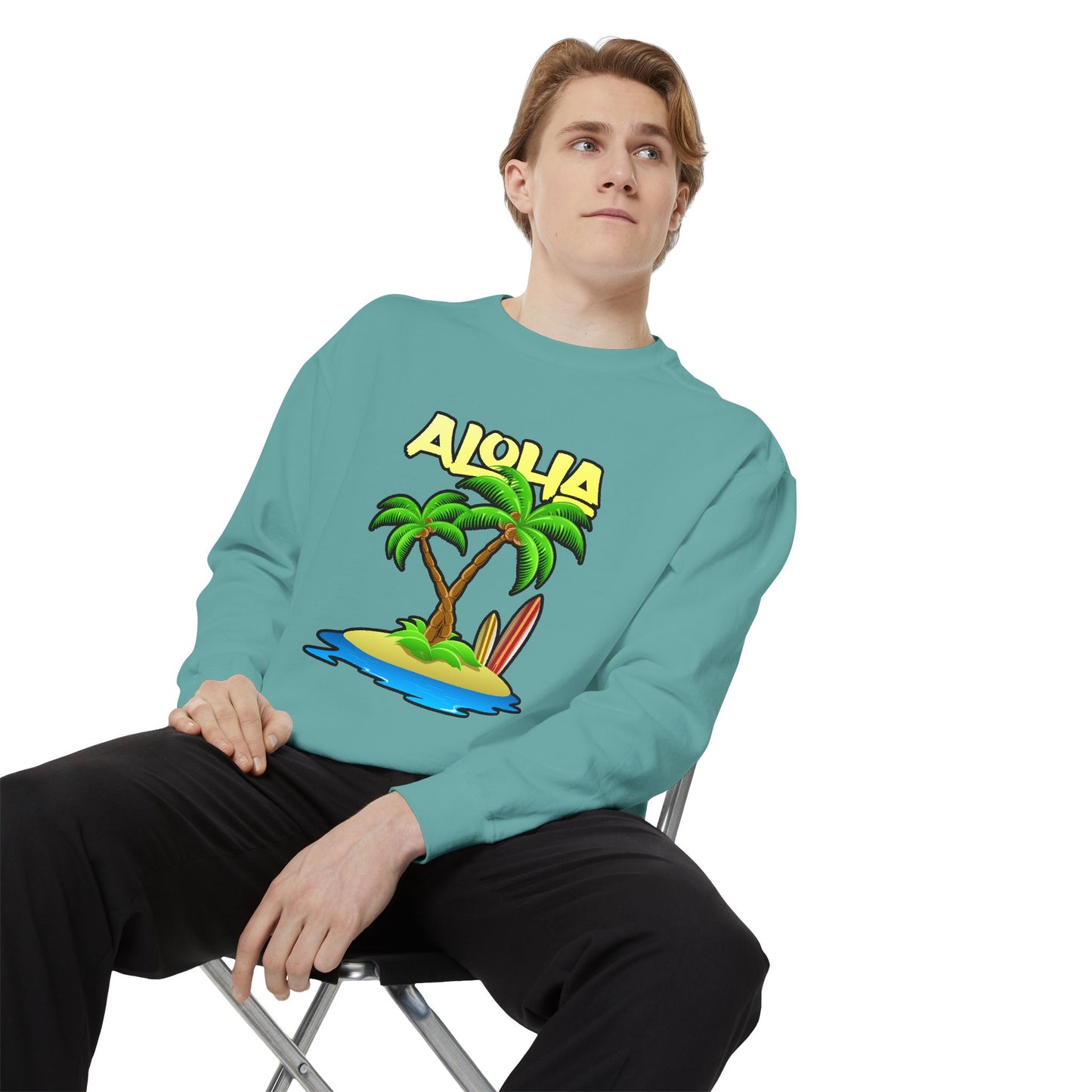 ALOHA | Unisex Garment-Dyed Sweatshirt