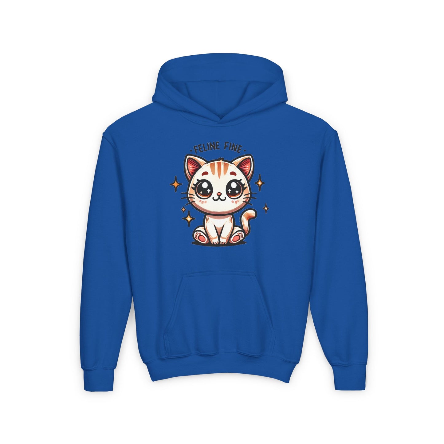 Feline Fine | Youth Heavy Blend Hooded Sweatshirt
