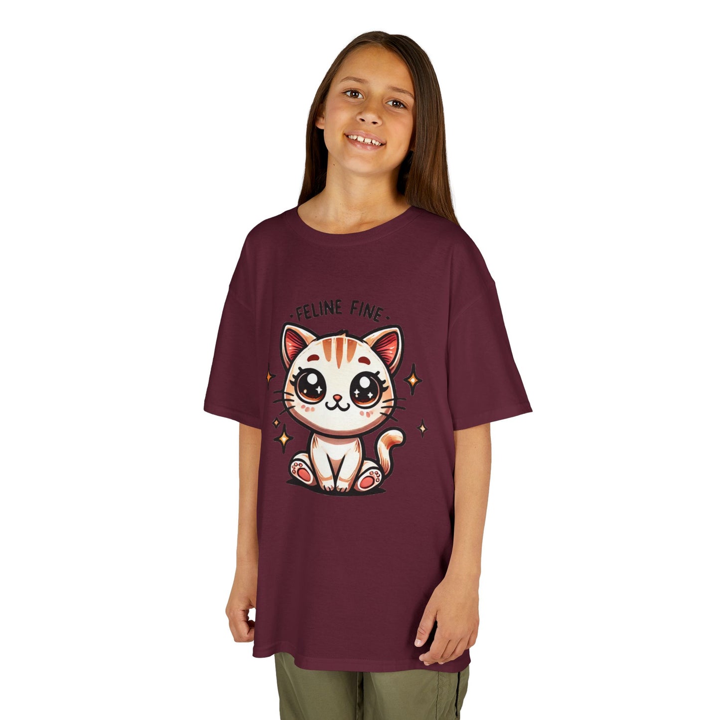 Feline Fine | Kids Heavy Cotton™ Tee