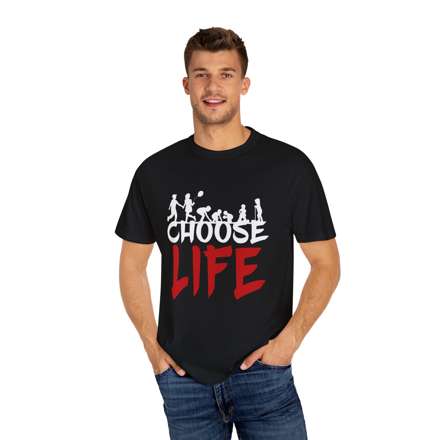 Choose Life | Unisex Garment-Dyed T-shirt | Black