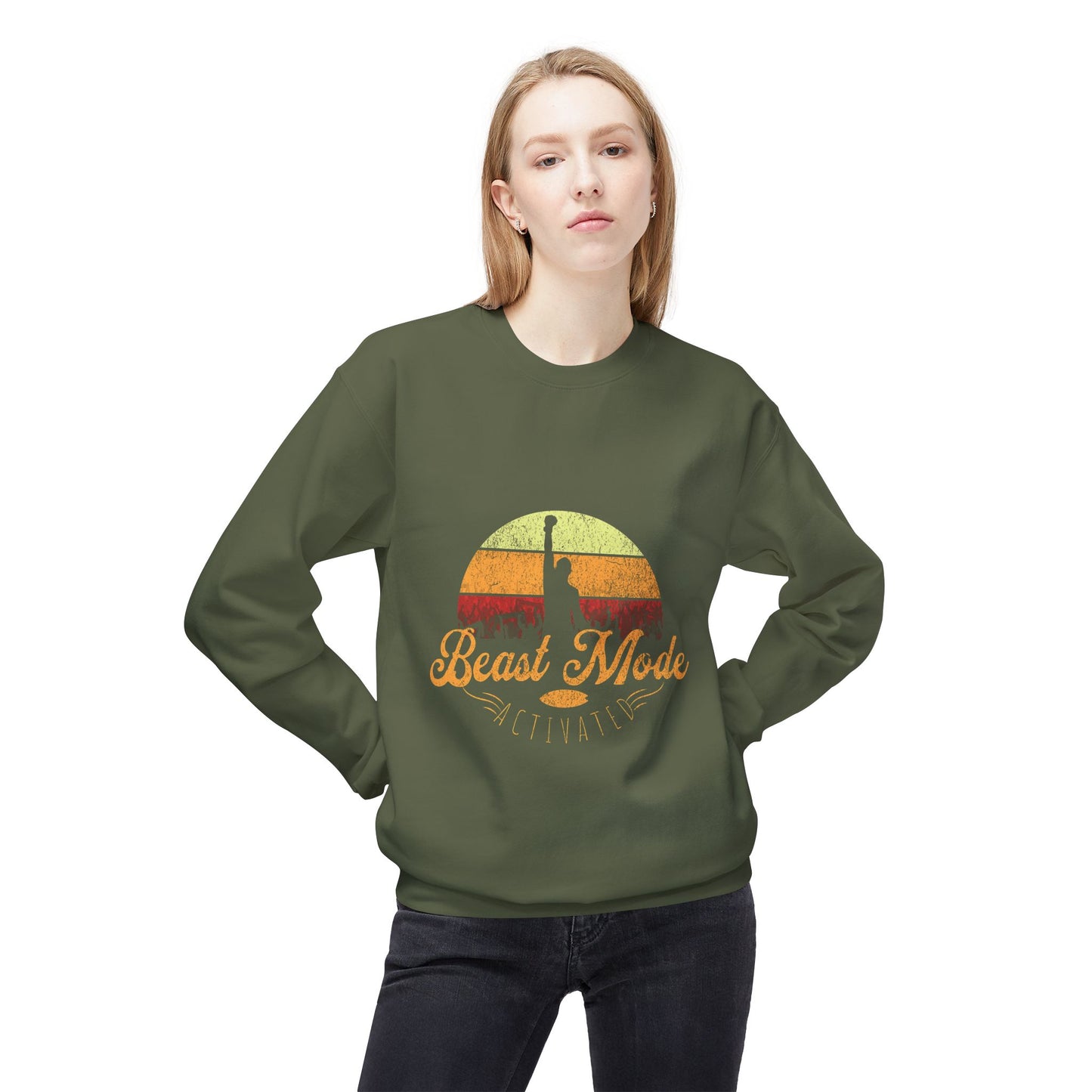 Beast Mode Activated | Unisex Midweight Softstyle Fleece Crewneck Sweatshirt