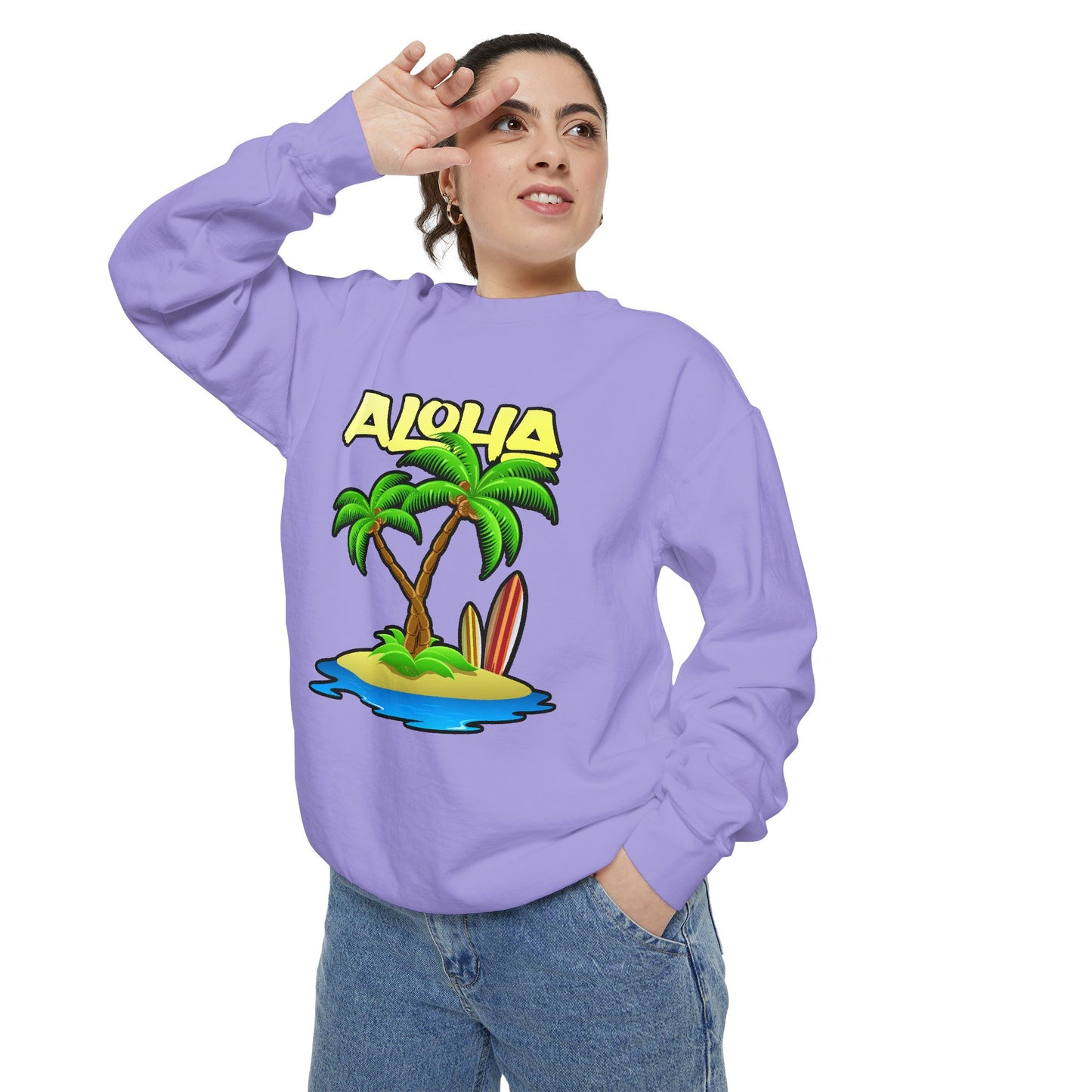 ALOHA | Unisex Garment-Dyed Sweatshirt