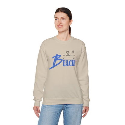 Life is Better at the Beach | Unisex Heavy Blend™ Crewneck Sweatshirt