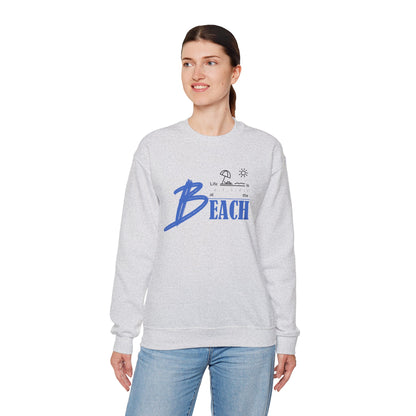 Life is Better at the Beach | Unisex Heavy Blend™ Crewneck Sweatshirt