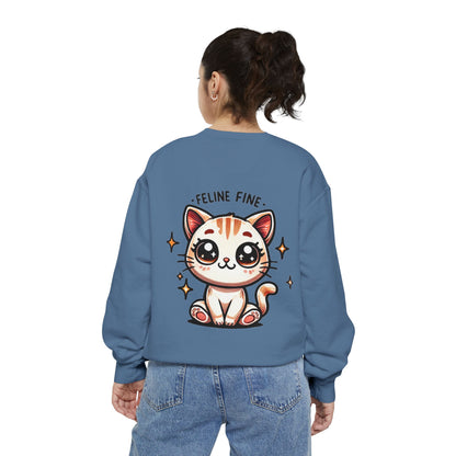 Feline Fine | Unisex Garment-Dyed Sweatshirt