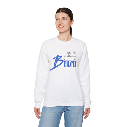 Life is Better at the Beach | Unisex Heavy Blend™ Crewneck Sweatshirt