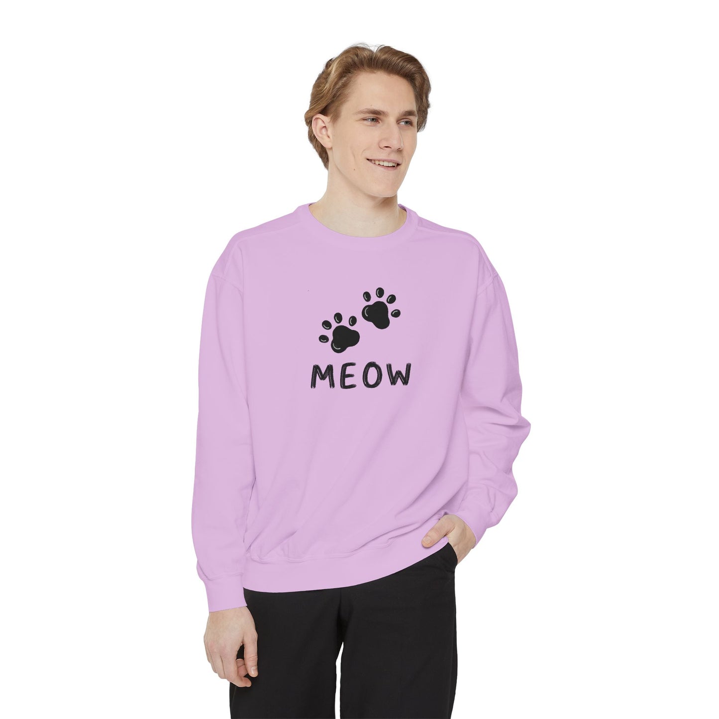 MEOW_Unisex Garment-Dyed Sweatshirt