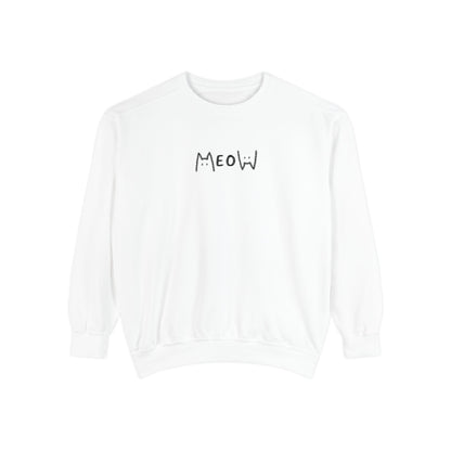 Meow_Unisex Garment-Dyed Sweatshirt