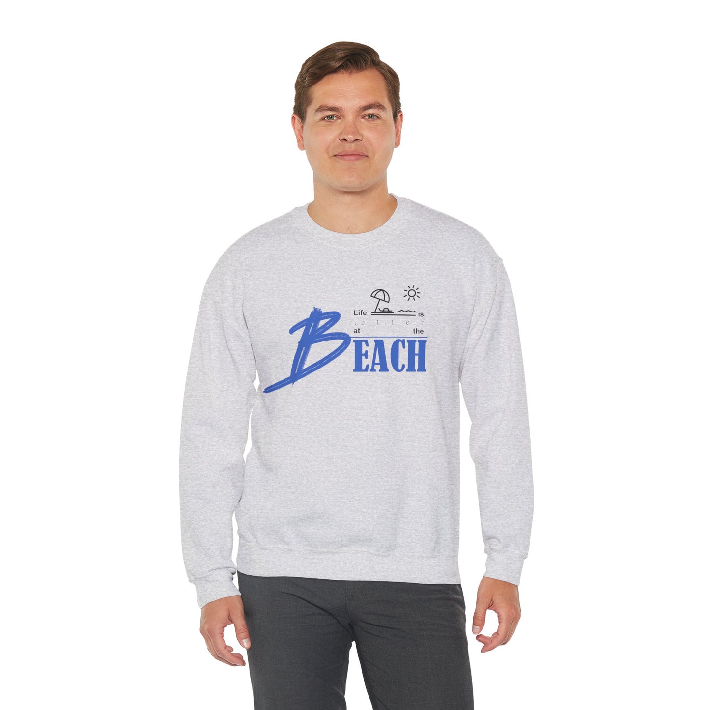 Life is Better at the Beach | Unisex Heavy Blend™ Crewneck Sweatshirt