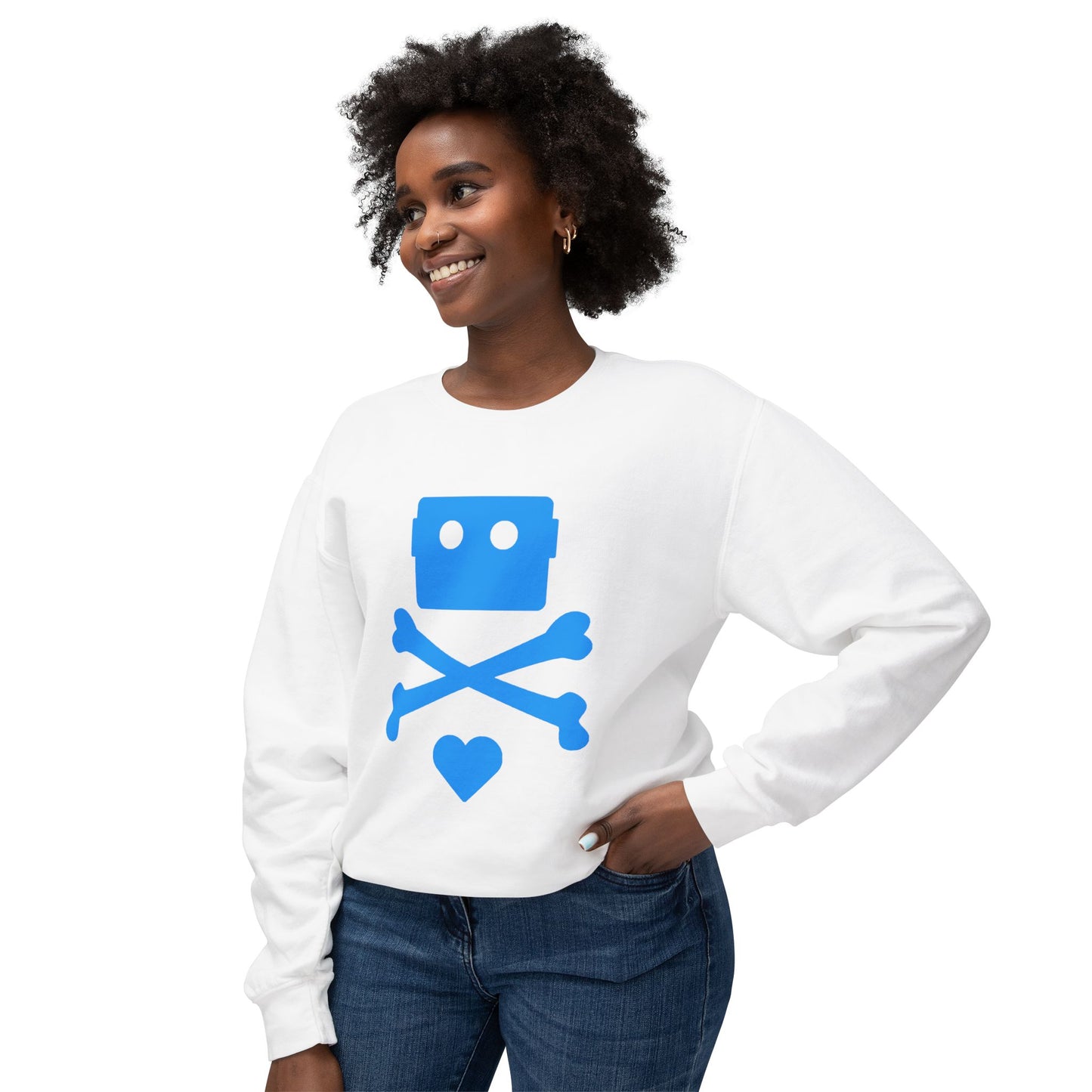 Zima Blue | Unisex Lightweight Crewneck Sweatshirt